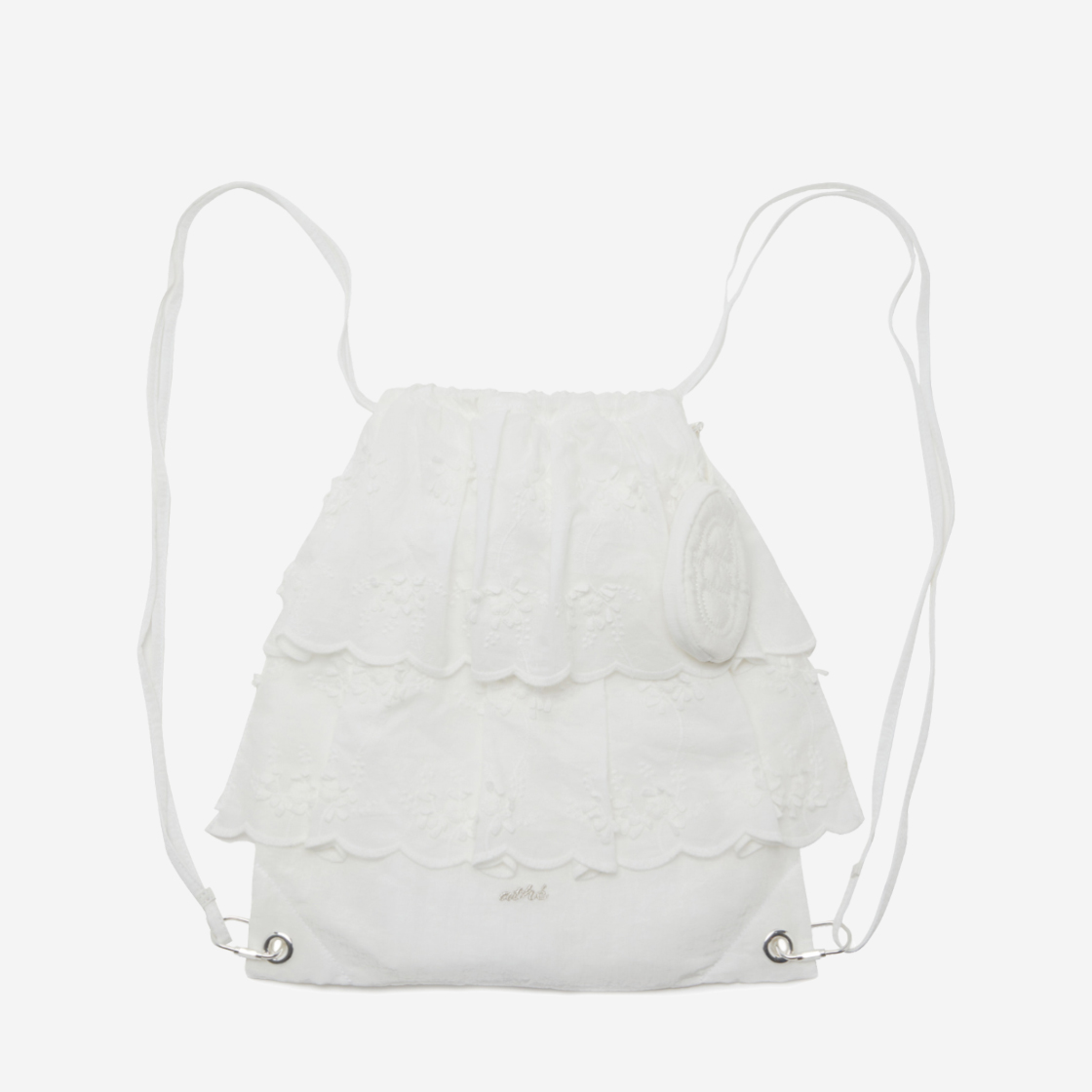 아떼바네사브루노 프릴 플라워 백팩 & 숄더백 화이트(Athe Vanessabruno Prill Flower Backpack And Shoulder Bag White) - 3