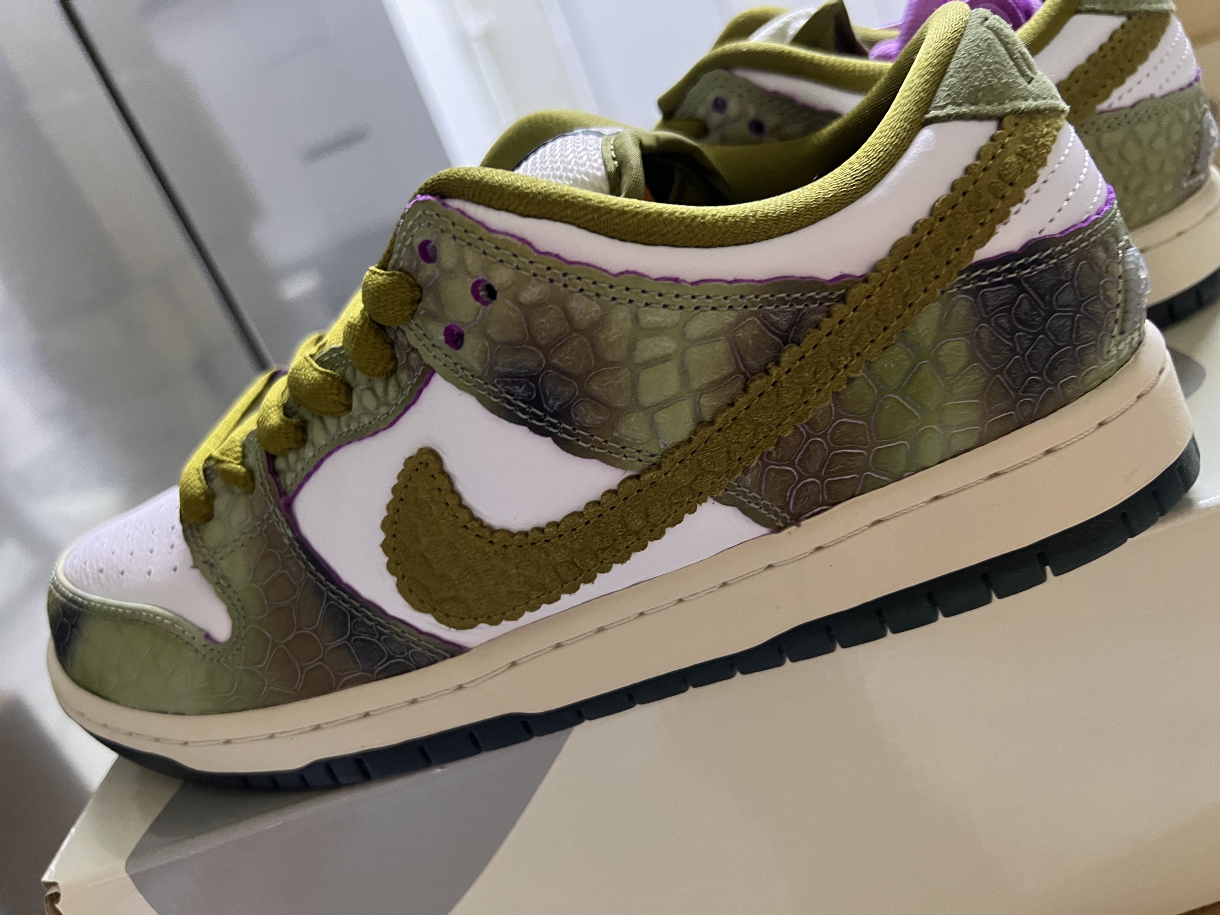 Nike x Alexis Sablone SB Dunk Low Pro White and Pacific Moss 착용 스타일