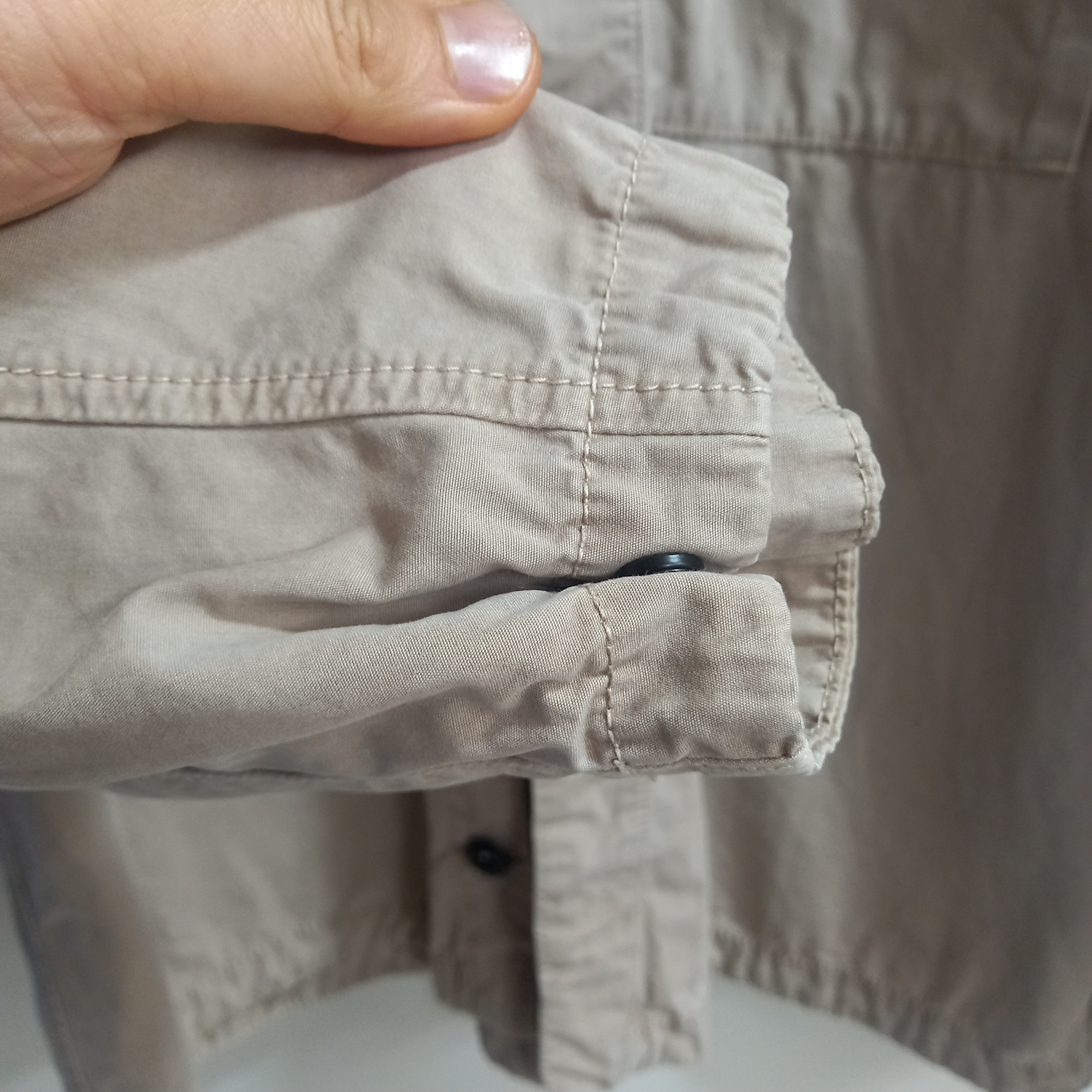 Stone Island 115WN Old Treatment Overshirt Dove Grey - 23SS 착용 스타일 - 10