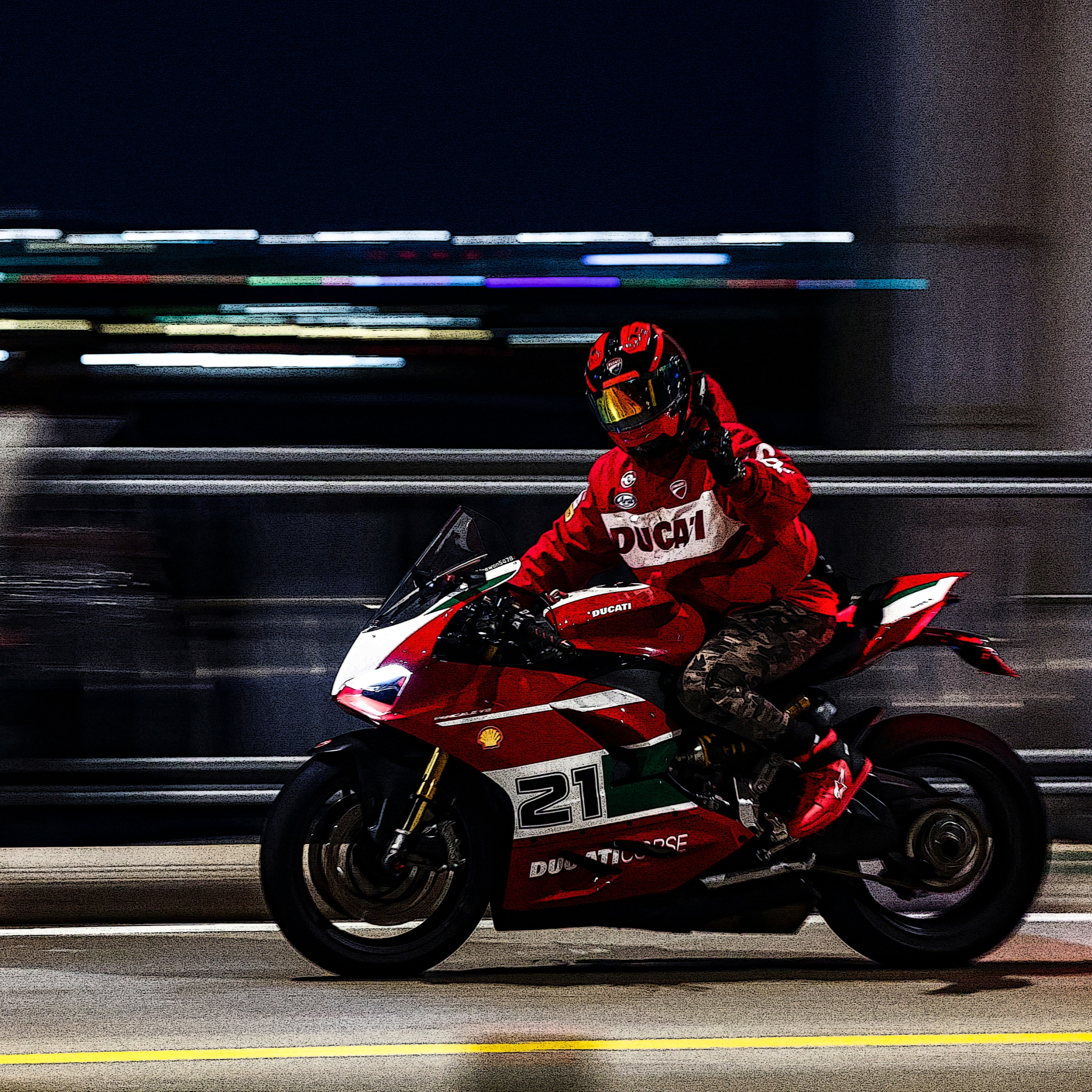 Supreme x Ducati Hooded Racing Jacket Red - 24SS 착용 스타일