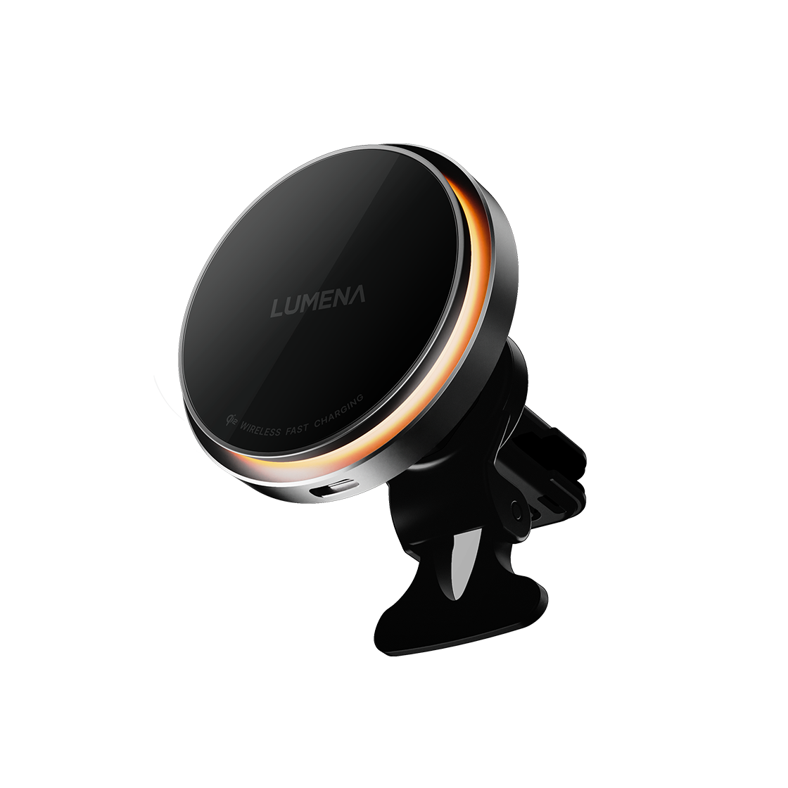 MAGFIT-PRO-GY Lumena MAGFIT PRO Qi2 MagSafe 15W Wireless Car Charger Space Gray