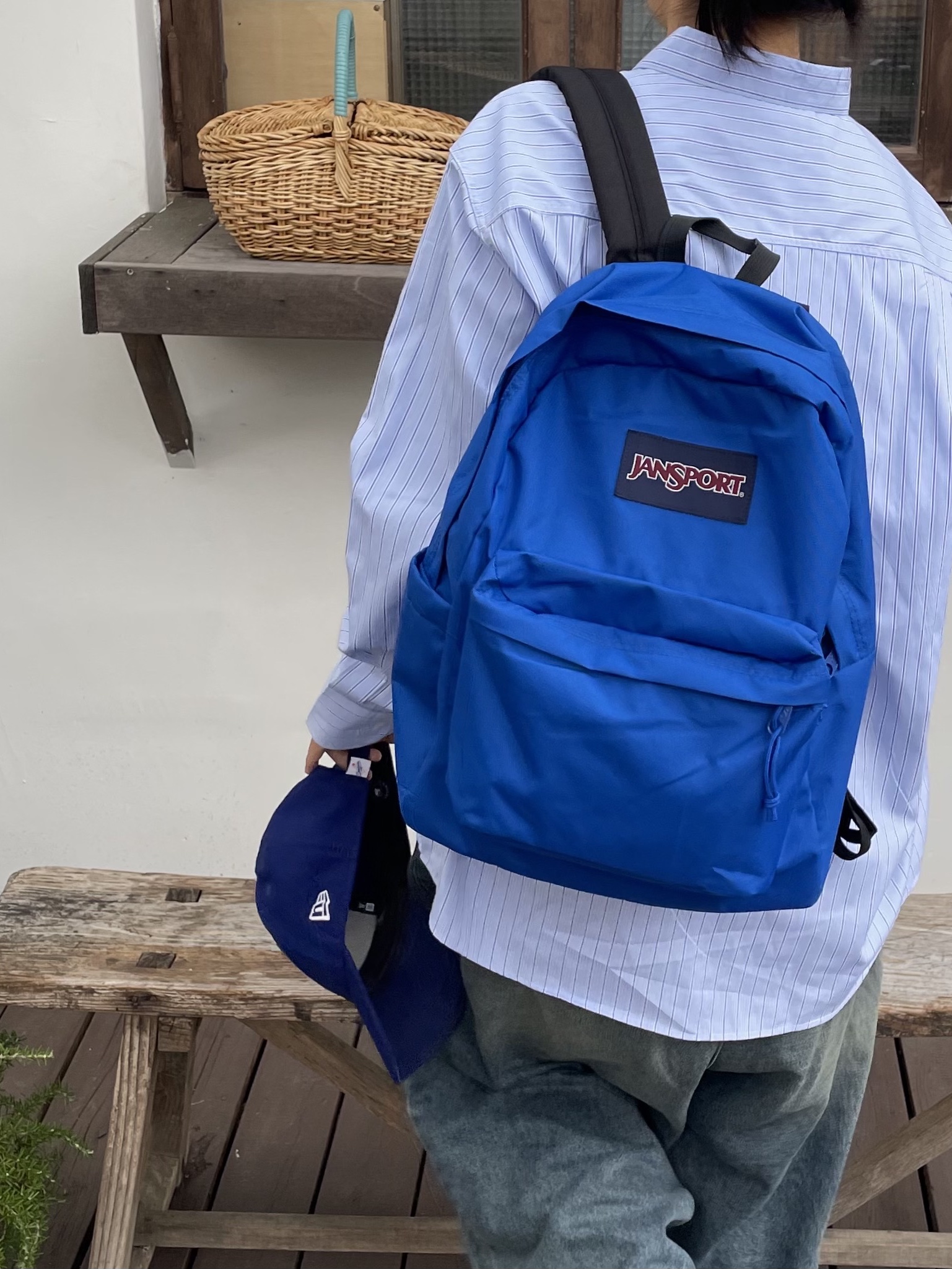 Jansport Superbreak Backpack Black, Nike Air Force 1 '07 Low White 착용 스타일 - 5