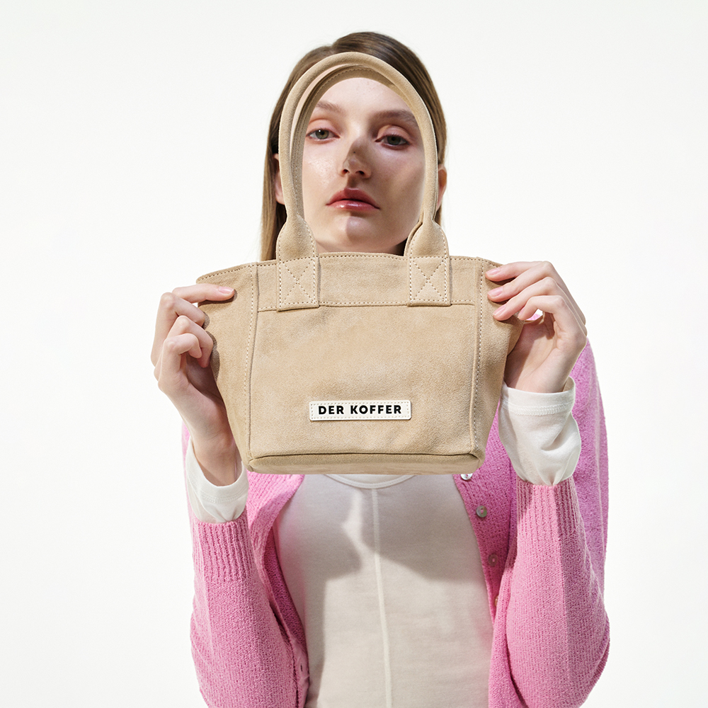 델 코퍼 쇼퍼 스웨이드 미니 베이지(Der koffer Shopper Suede Mini Beige) - 3