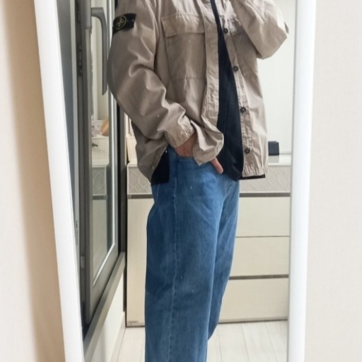 Stone Island 115WN Old Treatment Overshirt Dove Grey - 23SS 착용 스타일 - 3