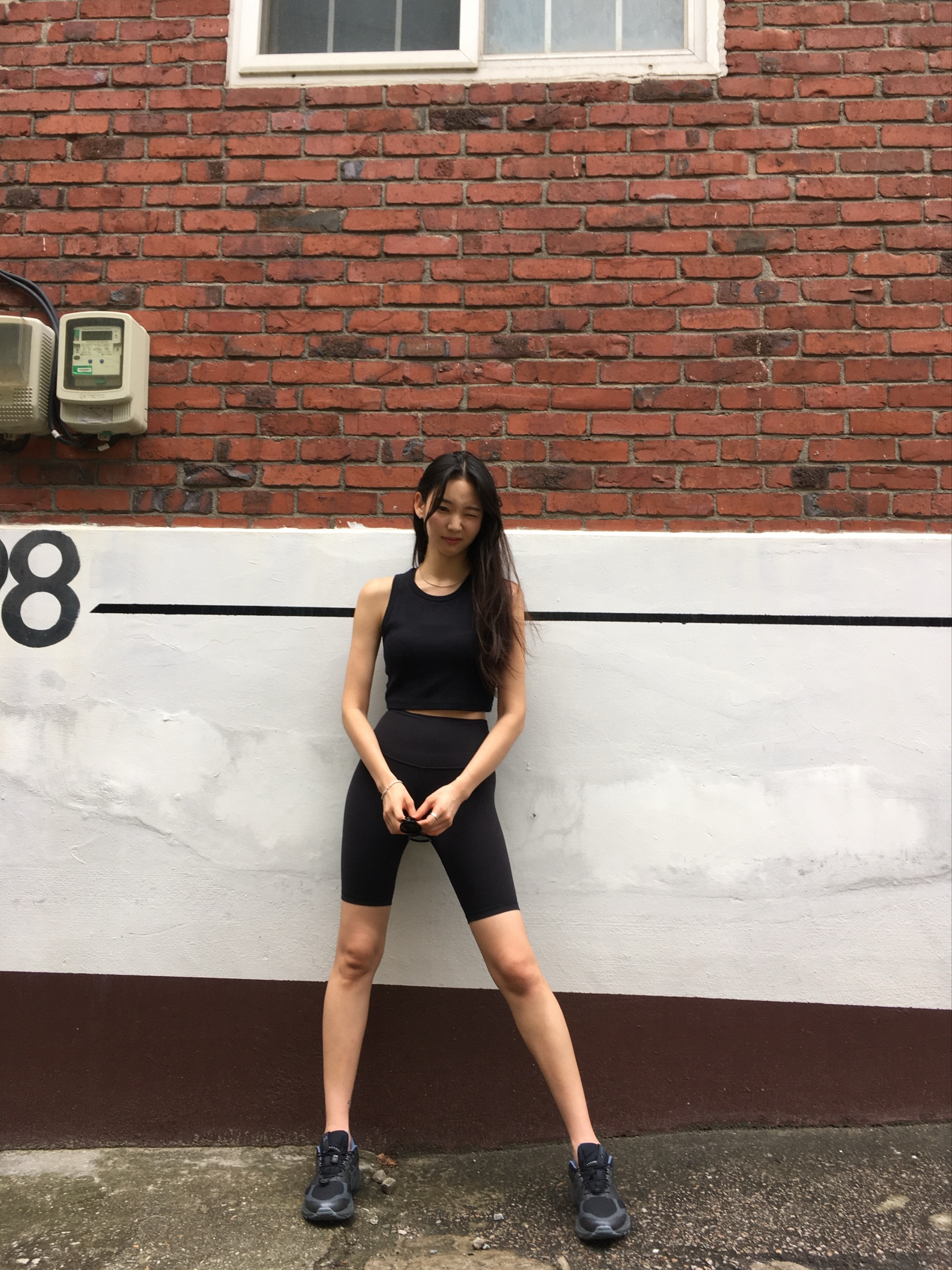 Asics x Sansan Gear Gel-Terrain Phantom Moon Mist, (W) Lululemon Align High-Rise 8 Inch Shorts Black - Asia 착용 스타일