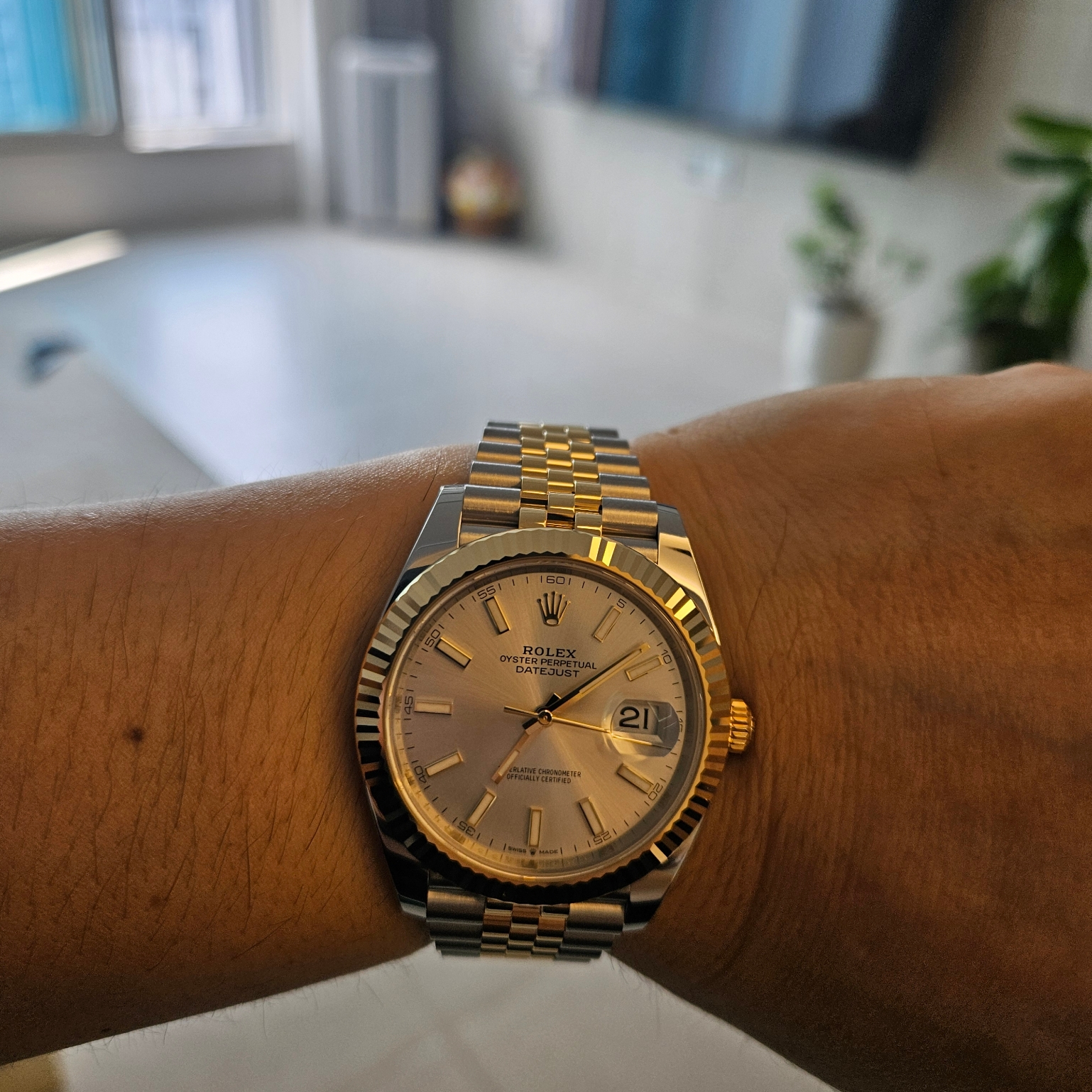 Rolex Datejust 41mm 126333 Silver Jubilee 착용 스타일 - 1