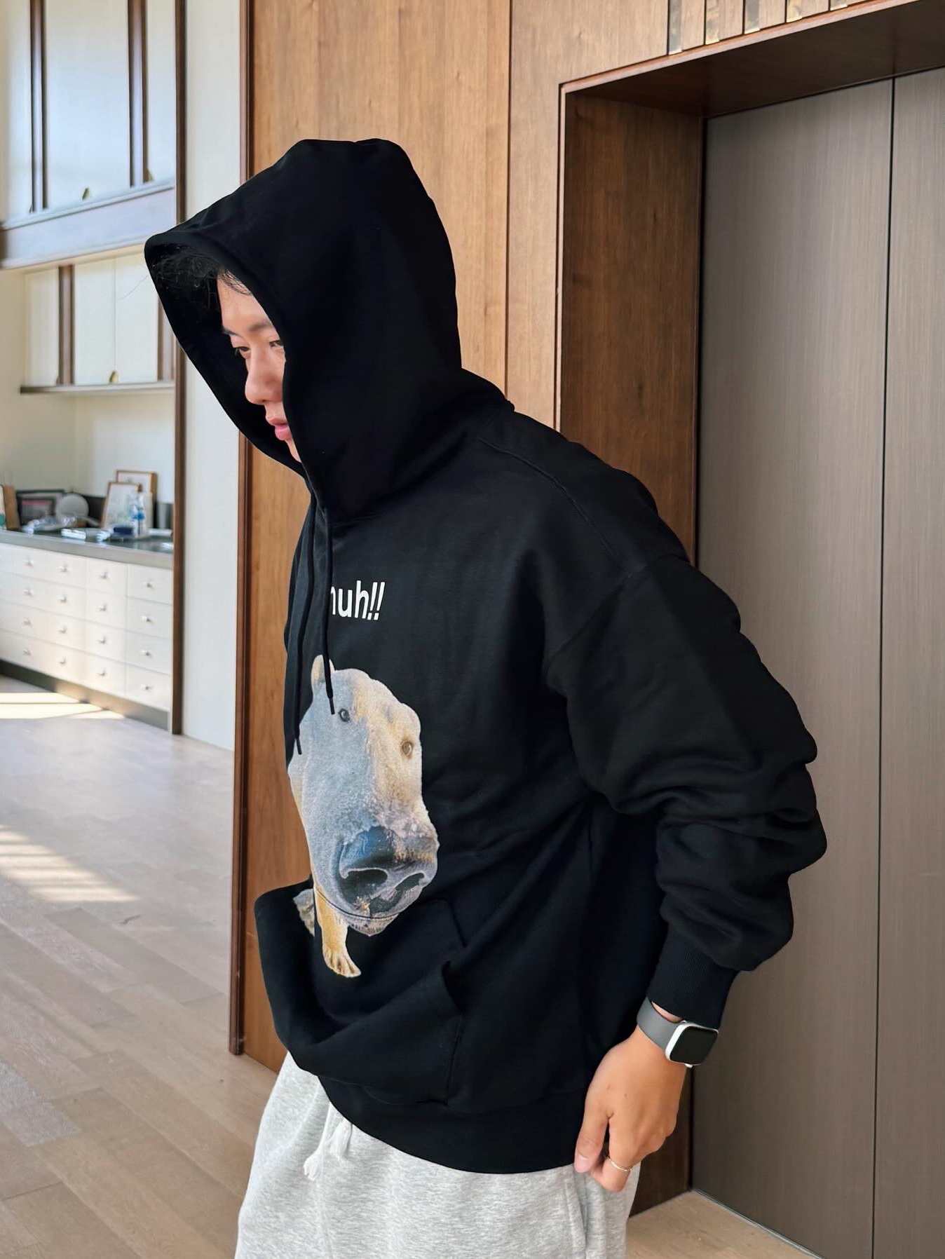 Suade Huh Hoodie Black STYLE | KREAM Suade Huh Hoodie Black STYLE | KREAM