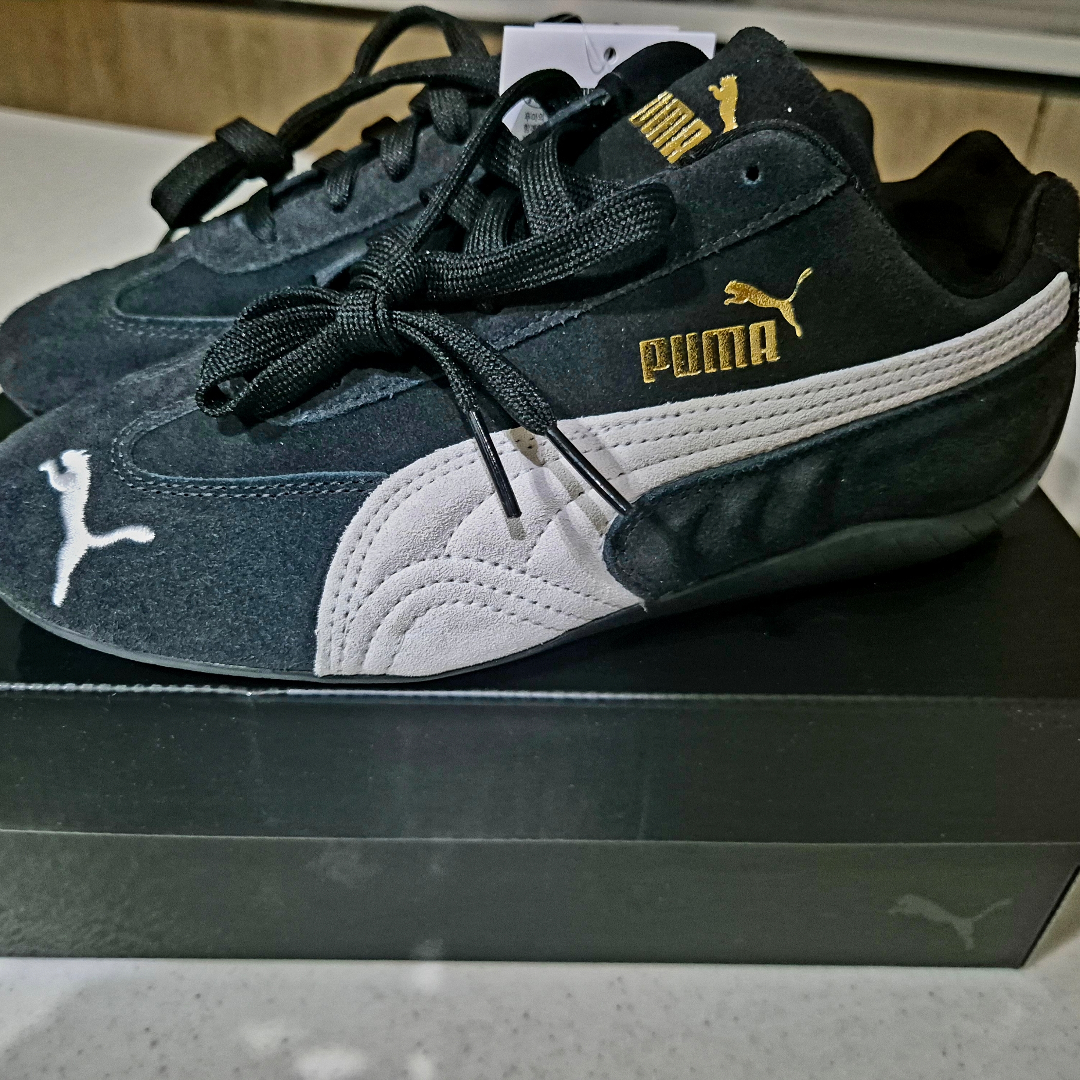 Puma Speedcat OG Black White 착용 스타일