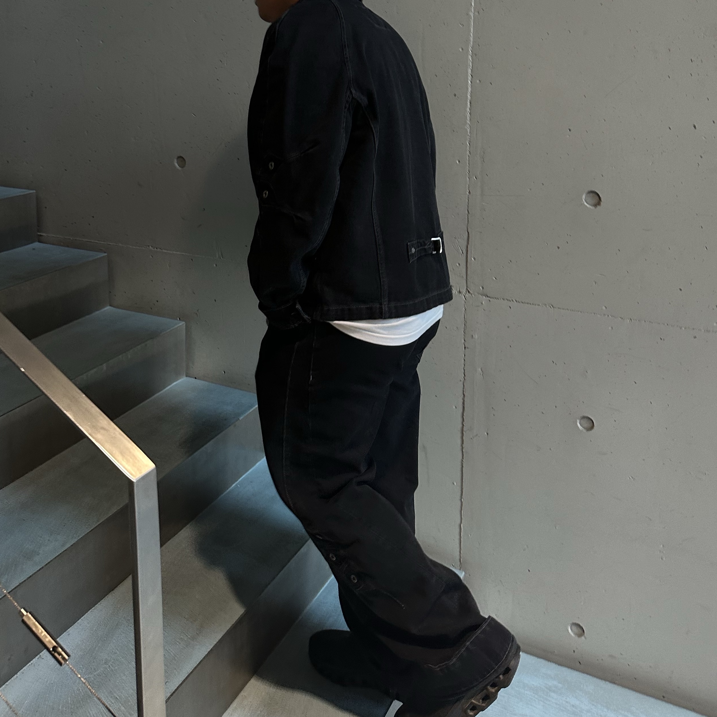 Levi’s x Kiko Kostadinov Denim Pants Black, Levi’s x Kiko Kostadinov Denim Jacket Black 착용 스타일