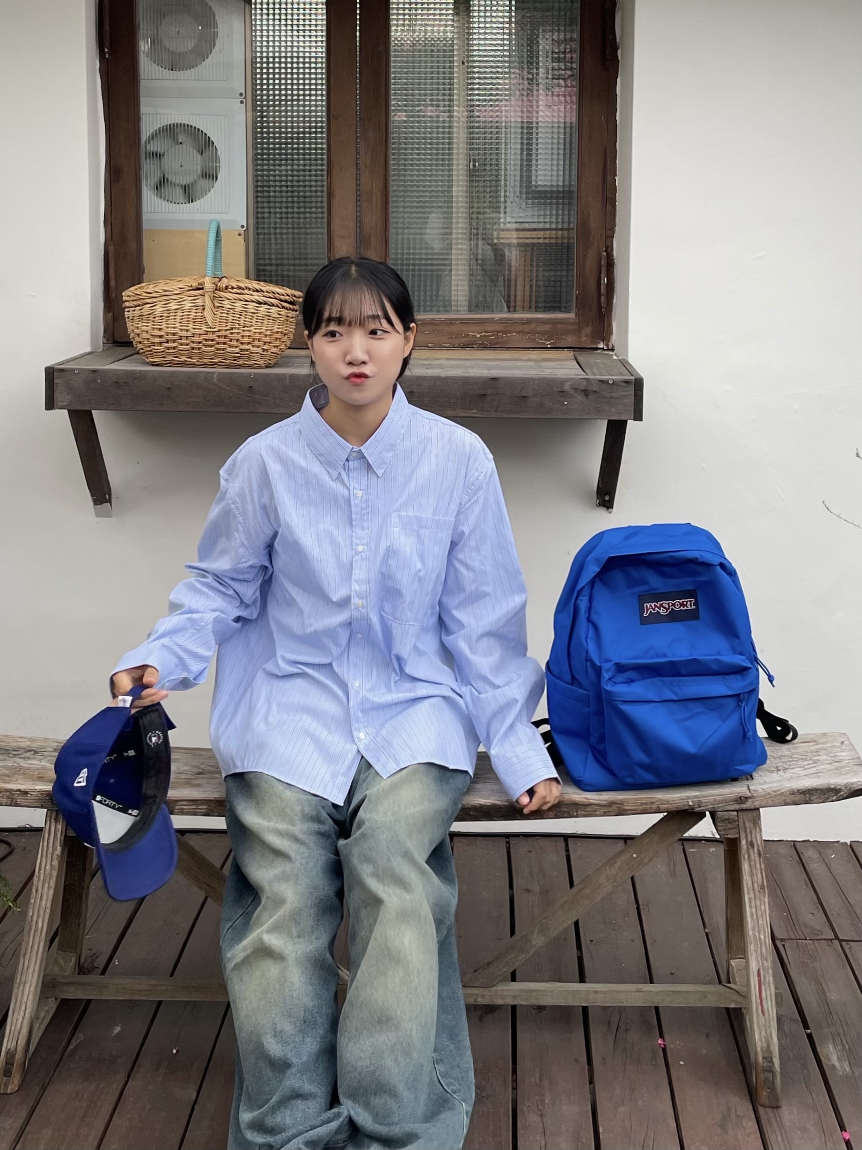 Jansport Superbreak Backpack Black, Nike Air Force 1 '07 Low White 착용 스타일 - 2