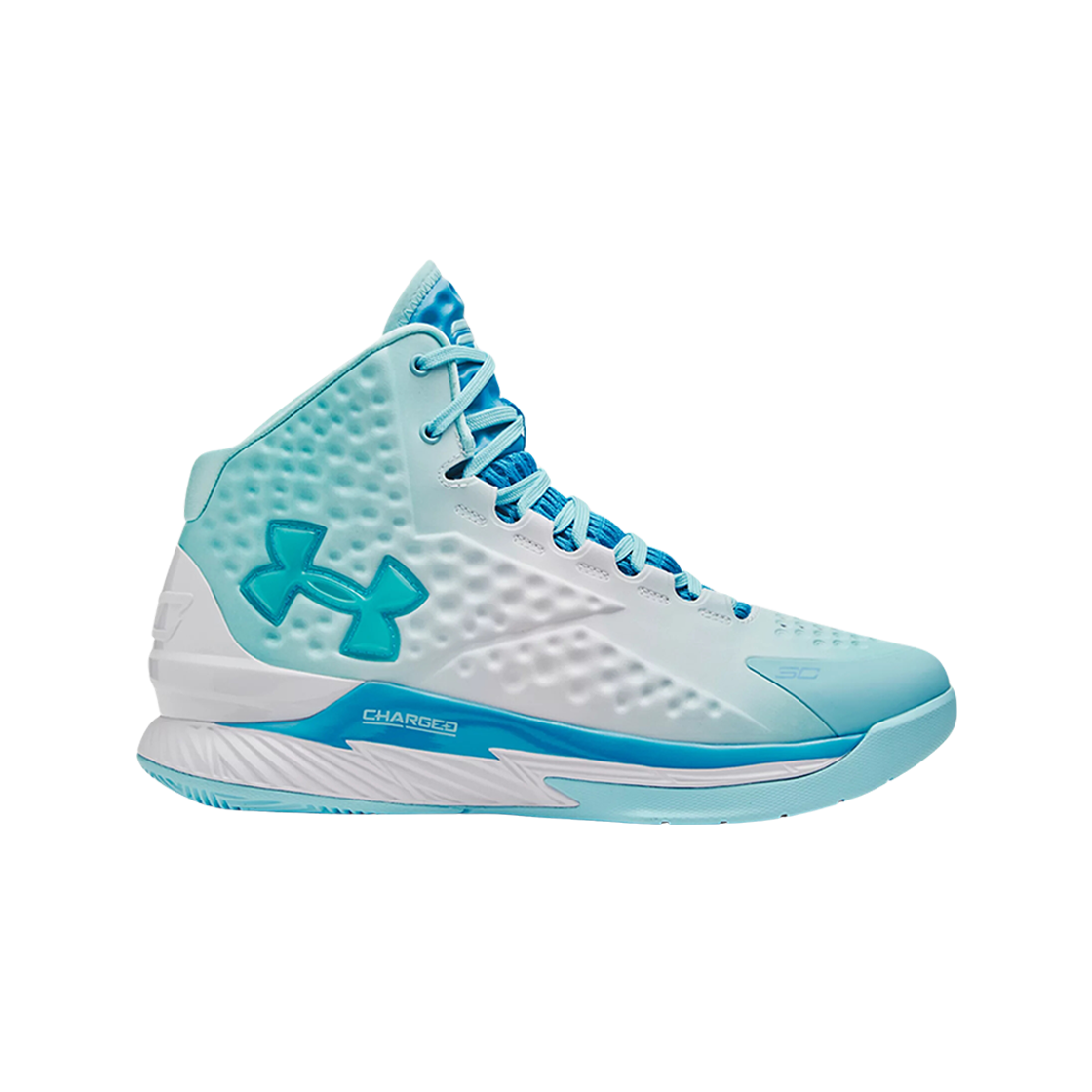 3024397-400 Under Armour Curry 1 Retro Capri Sky Blue