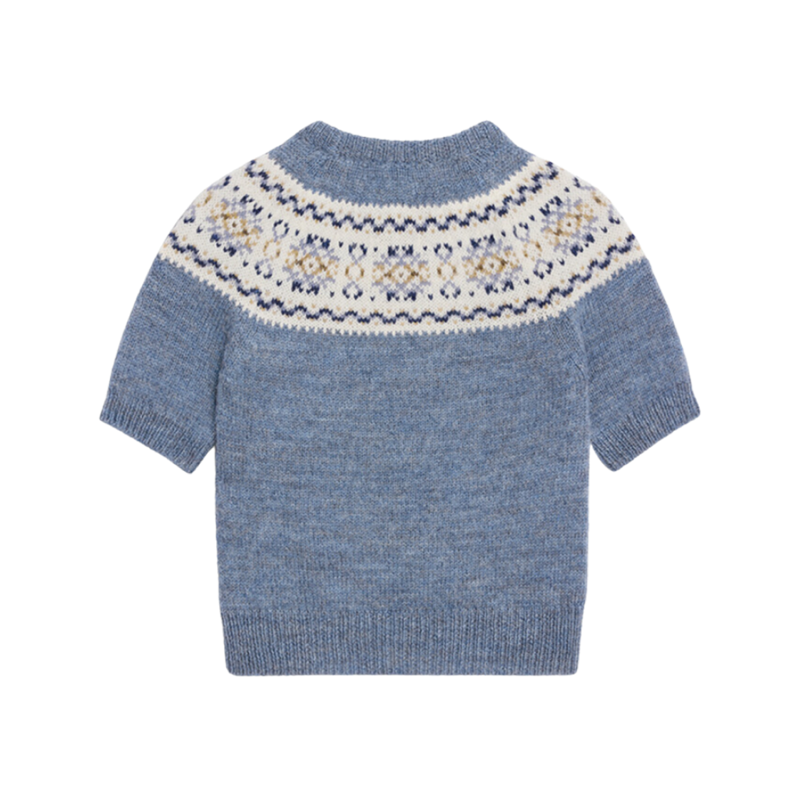 (W) Celine Triomphe Fair Isle Wool Sweater Light Blue 상세 이미지 2