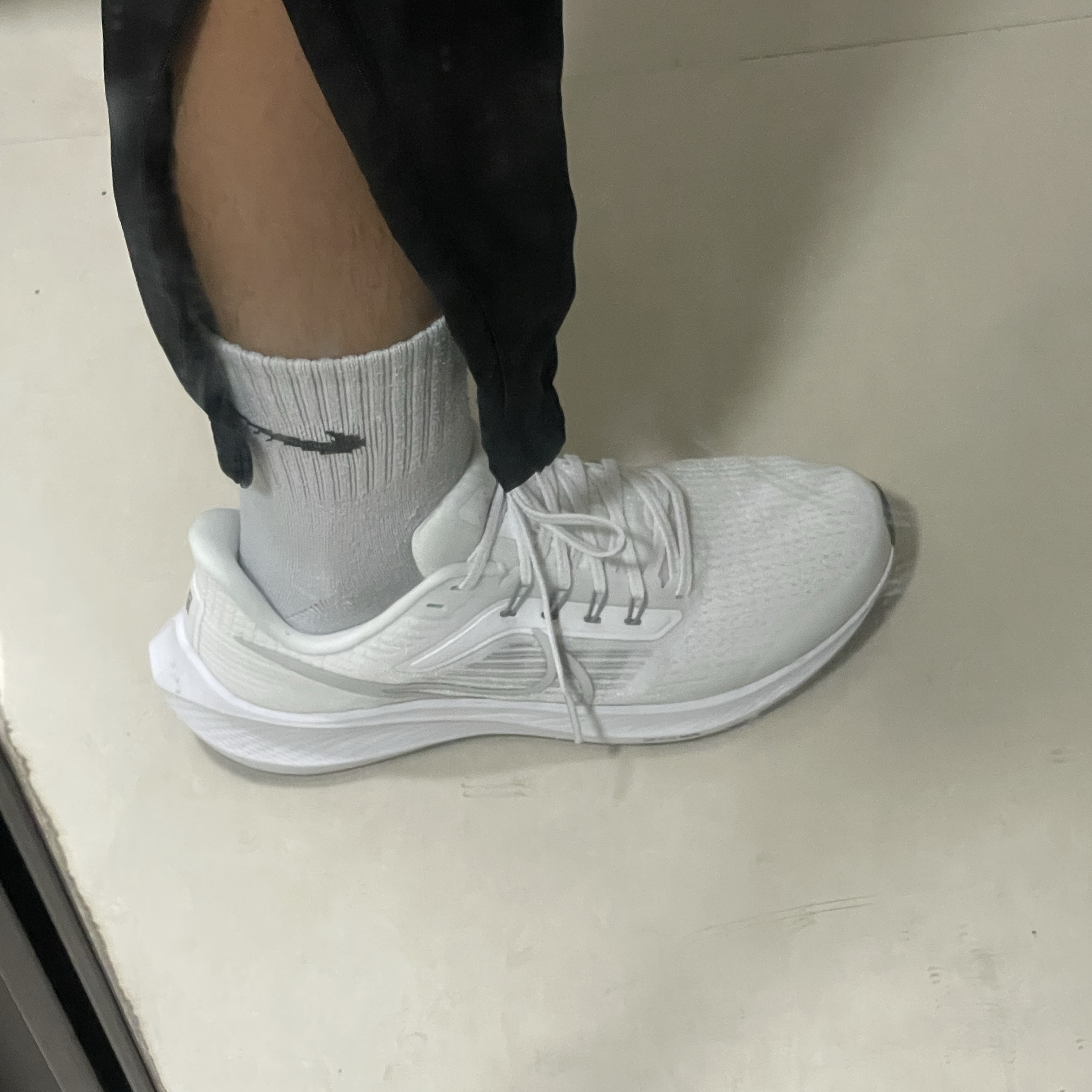 Nike Air Zoom Pegasus 39 White Grey Fog 착용 스타일