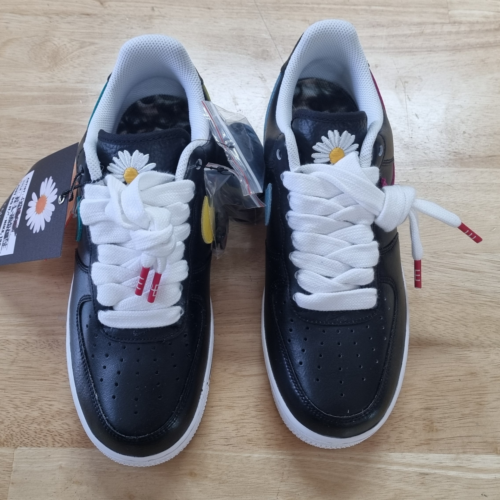 Nike x Peaceminusone Air Force 1 Low Para-Noise 3.0 Black and Multicolor 착용 스타일 - 4