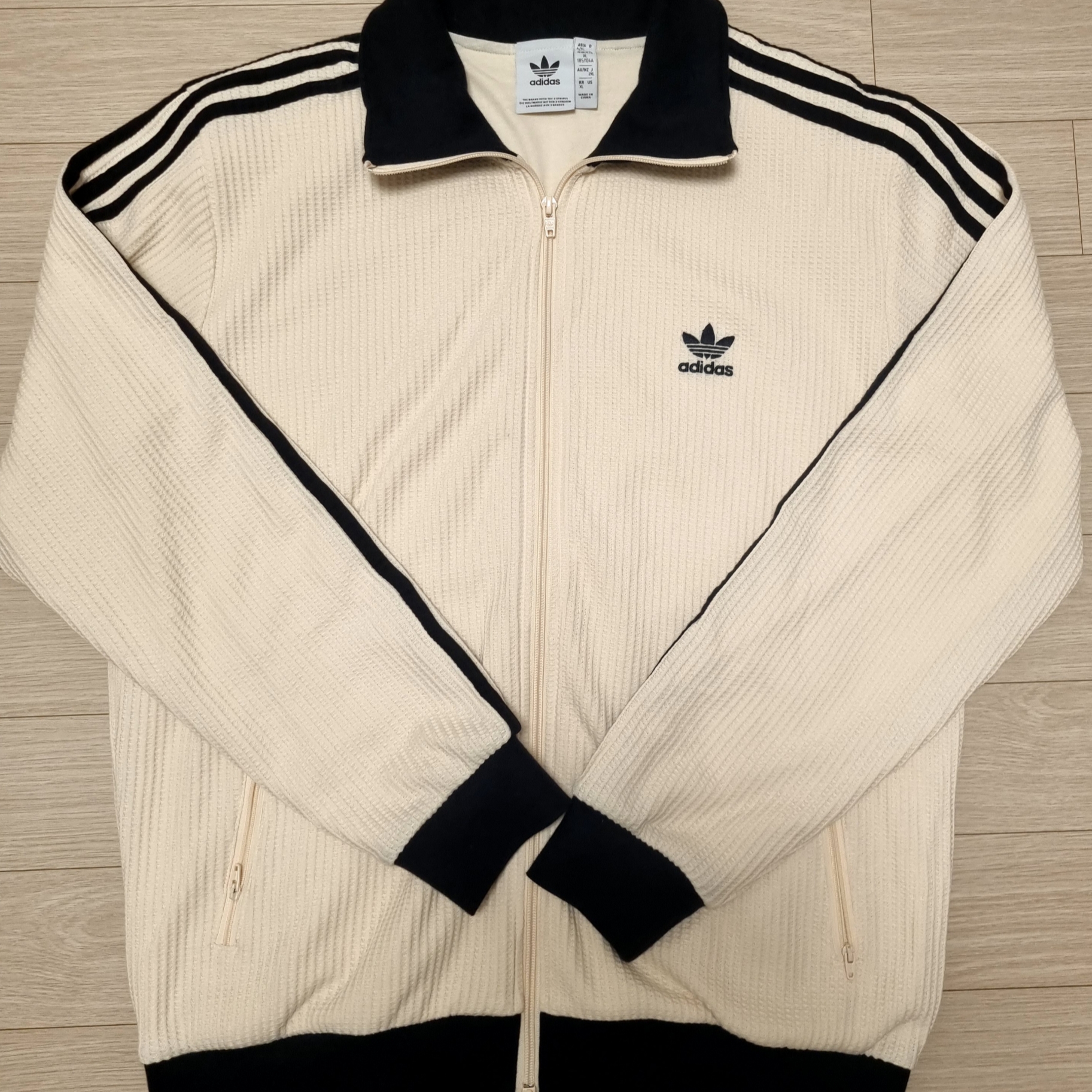 Adidas Waffle Beckenbauer Track Top Wonder White - KR Sizing 착용 스타일