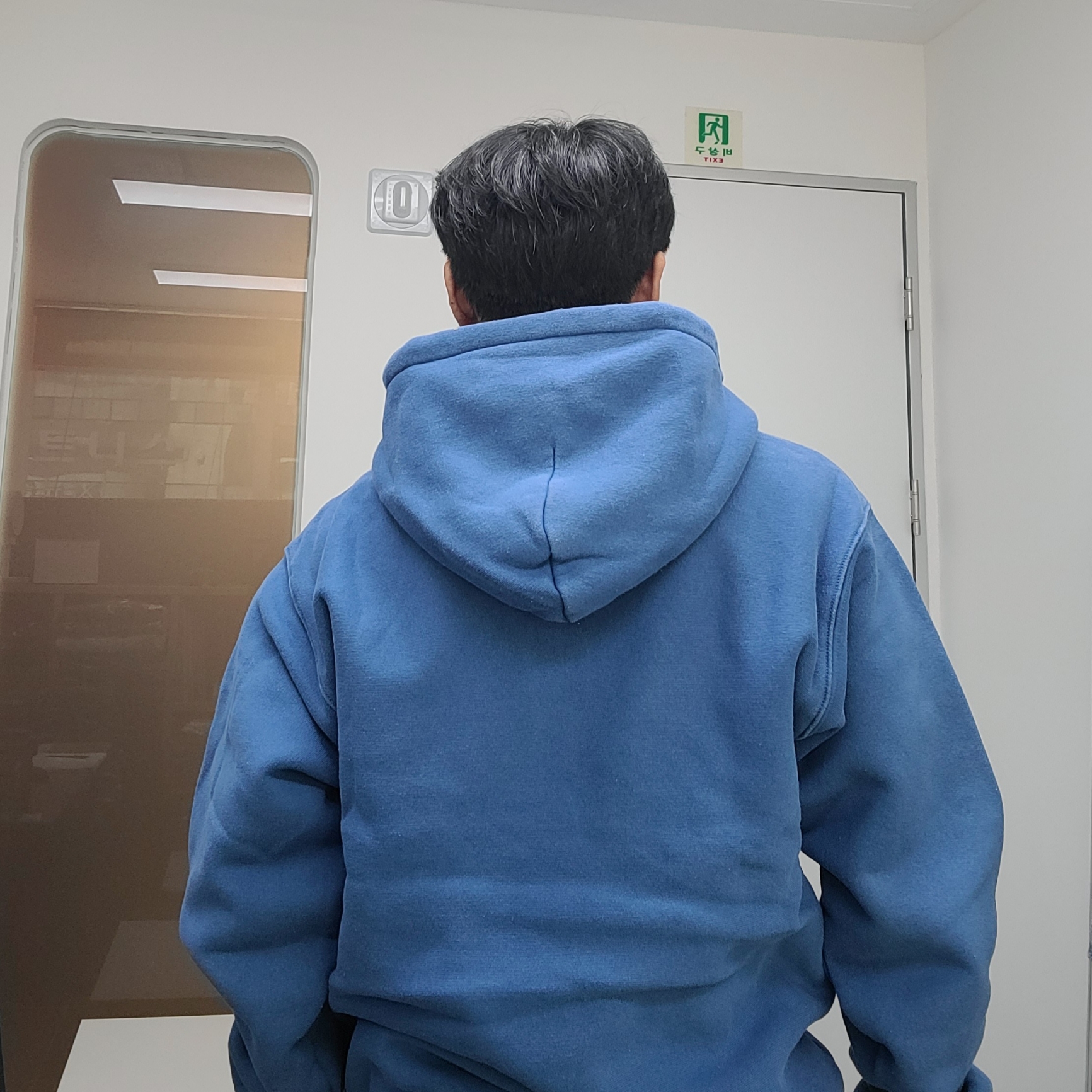 Stussy Sport Zip Hoodie Blue 착용 스타일 - 2