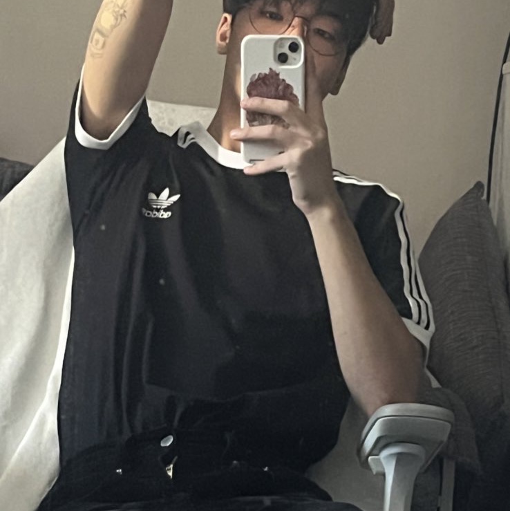 Adidas Adicolor Classics 3-Stripes T-Shirt Black - KR Sizing 착용 스타일