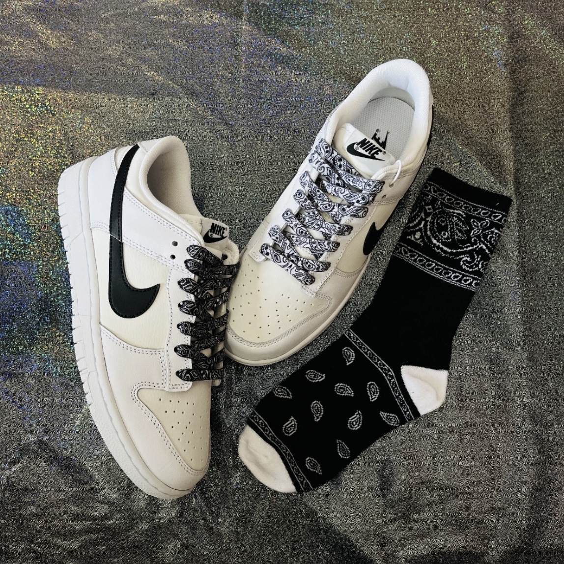 (W) Jordan 1 Low Black and White 착용 스타일 - 2