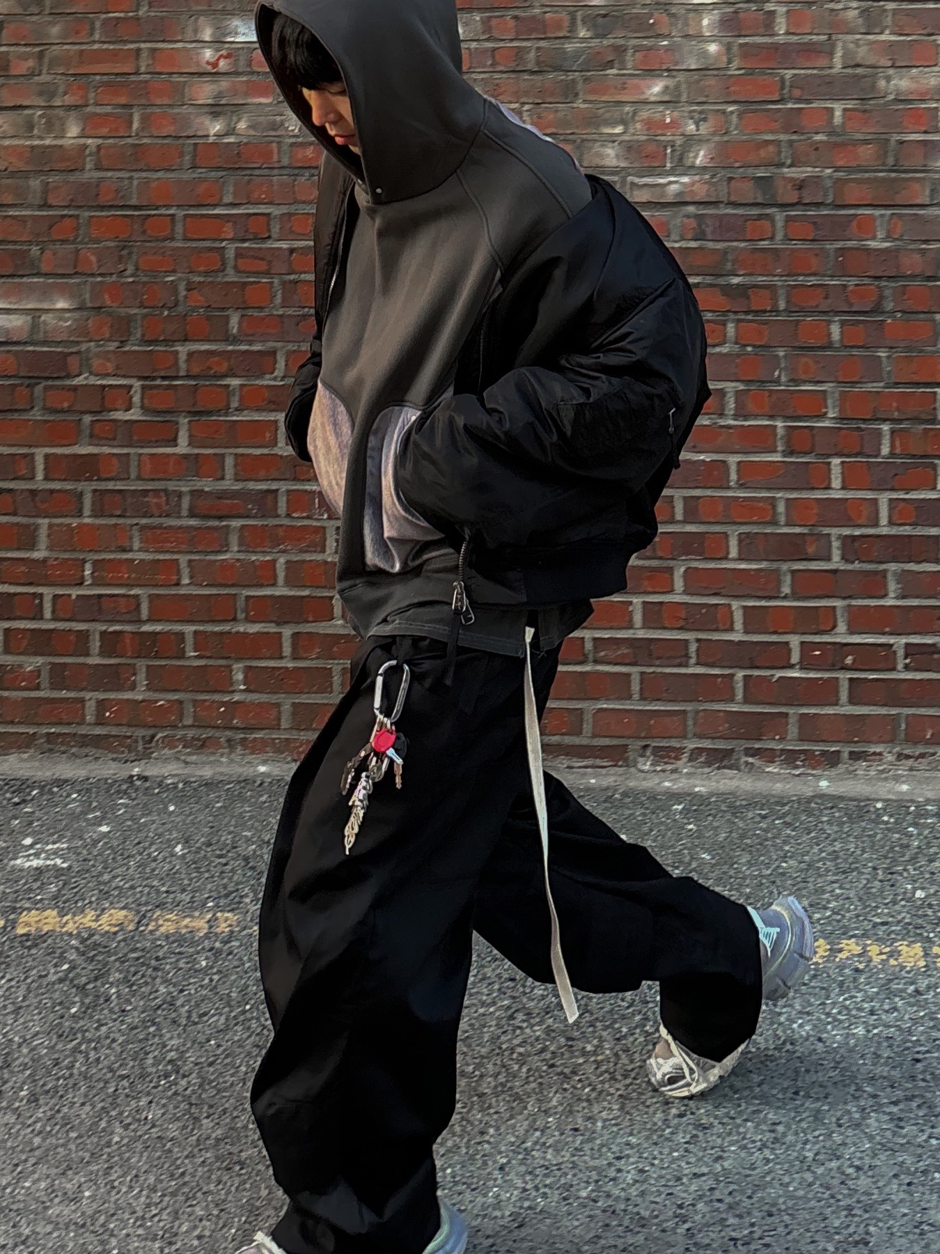 Wapworks Fur Scrap Heavy Sweat Hoodie Brighten, Balenciaga 3XL Sneakers Light Beige 착용 스타일 - 1
