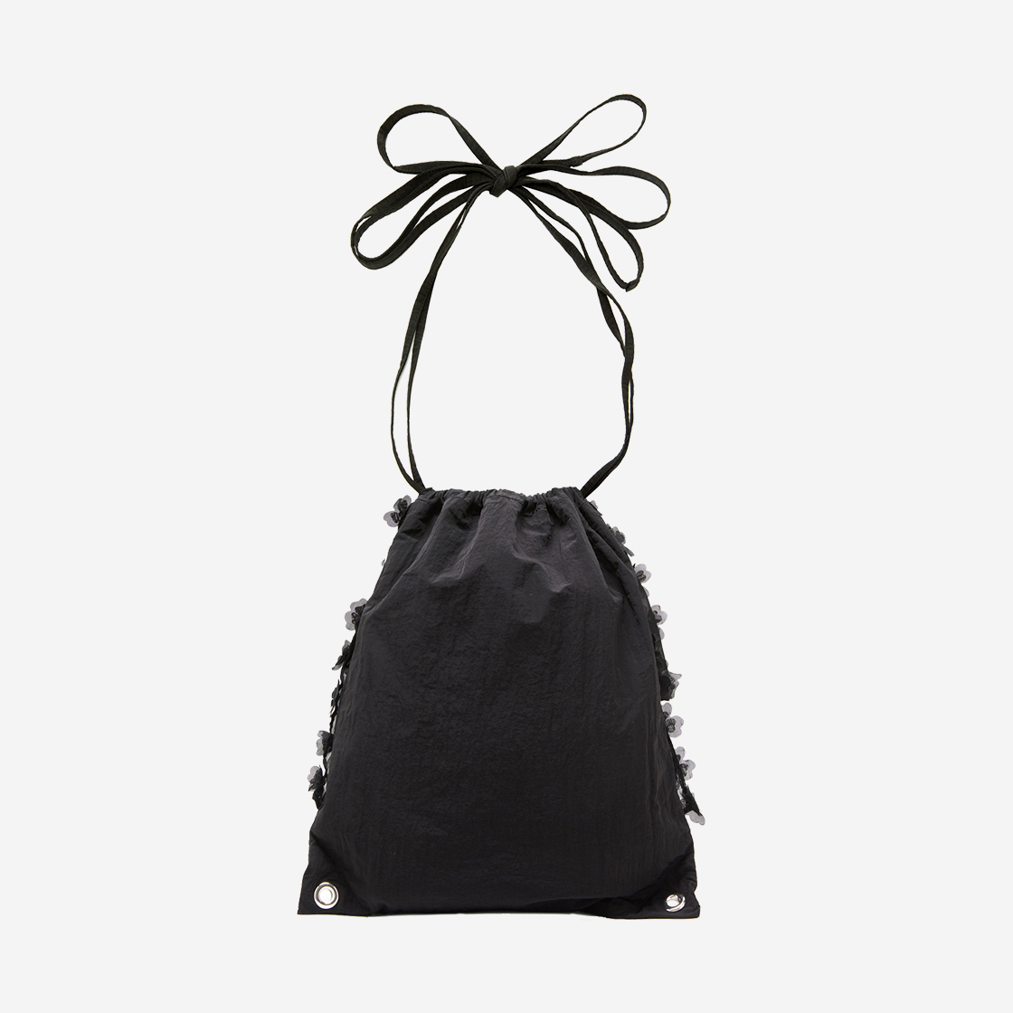 아떼바네사브루노 프릴 플라워 백팩 & 숄더백 블랙(Athe Vanessabruno Prill Flower Backpack And Shoulder Bag Black) - 2
