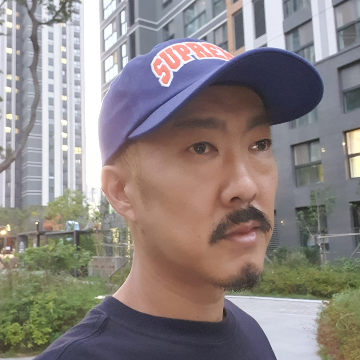 Supreme Circles Jacquard Denim Camp Cap Black - 21FW 착용 스타일 - 4