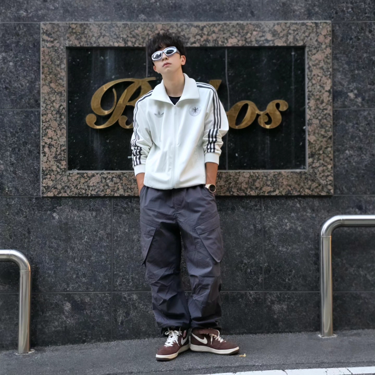 Adidas German Beckenbauer Track Top Off White - KR Sizing, Adidas German Beckenbauer Track Top Off White - US Sizing 착용 스타일 - 6