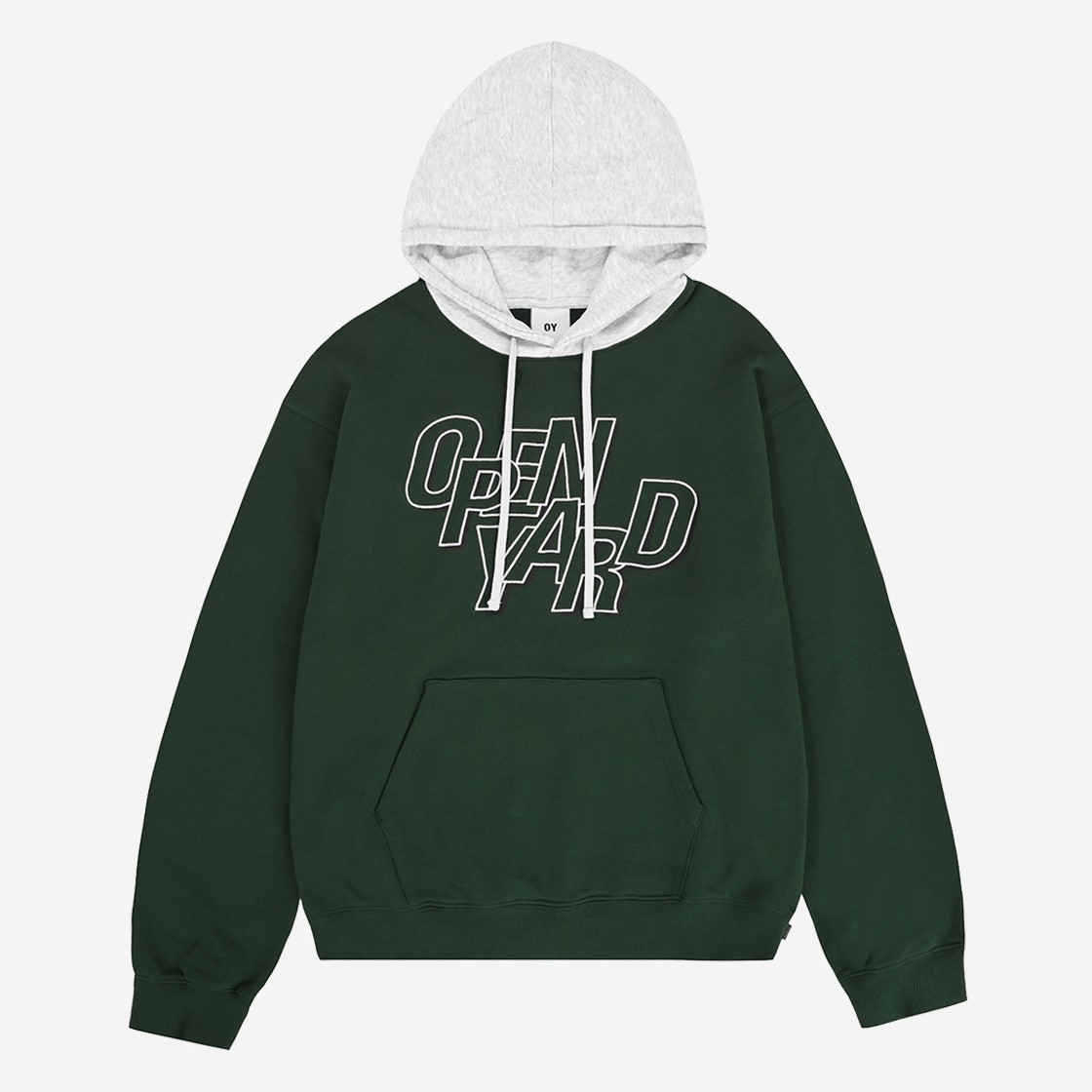 OY Contrast Logo Hoodie Forest 상세 이미지 1