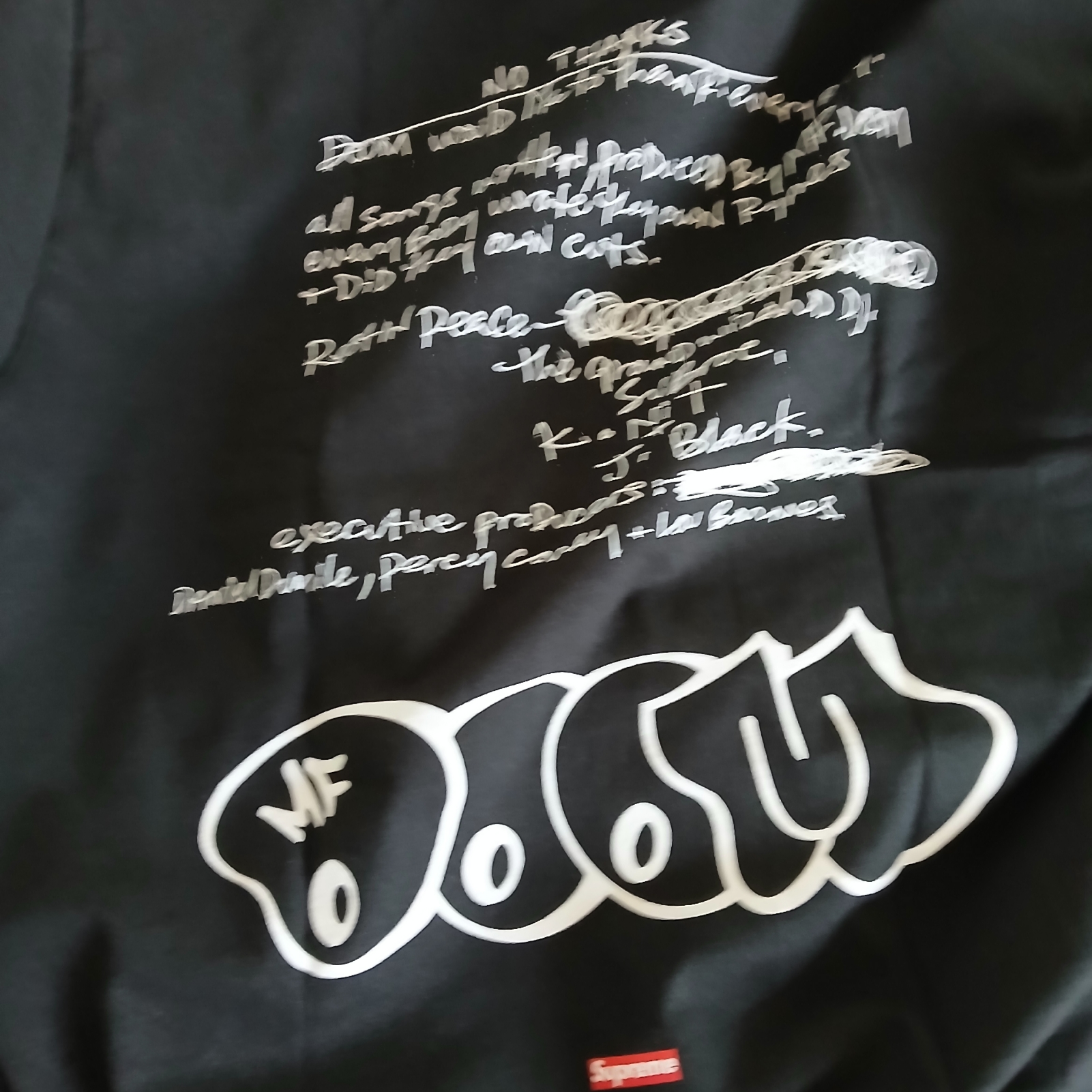Supreme x MF Doom T-Shirt Black - 23FW 착용 스타일