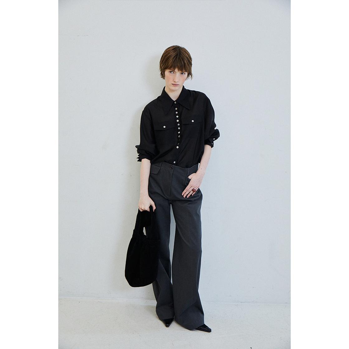 FARVEN Craft Pocket Pants Charcoal 상세 이미지 2