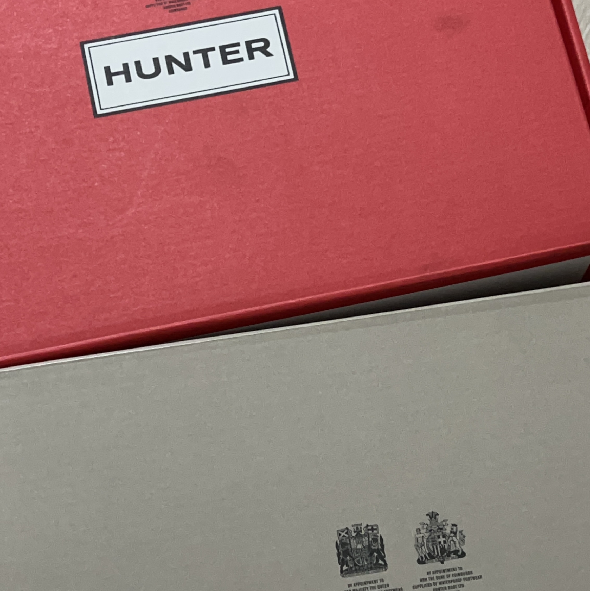 (W) Hunter Play Short Rain Boots Black 착용 스타일