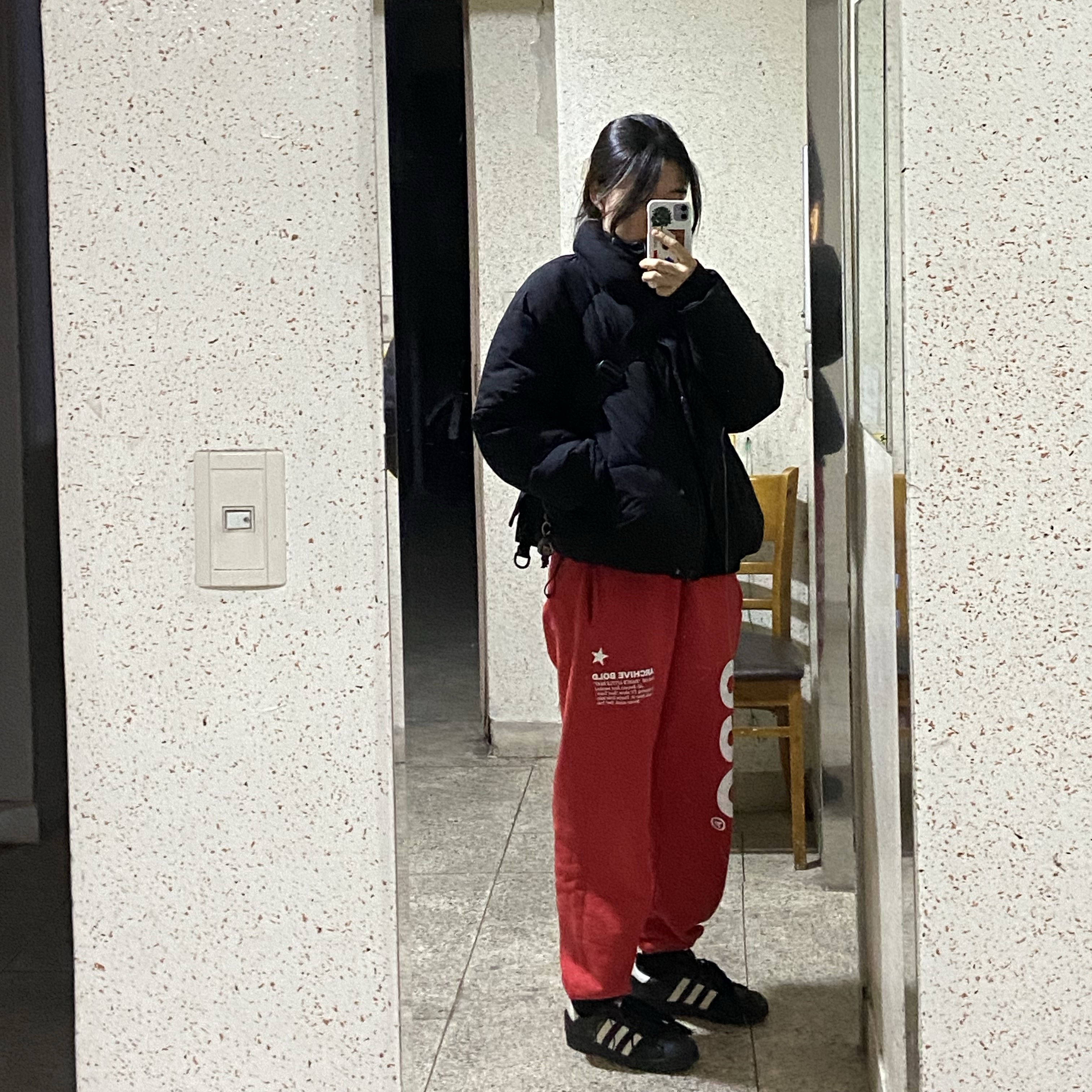 Adidas Superstar Core Black White, Adidas Adicolor Classic Beckenbauer Track Jacket Night Indigo - KR Sizing 착용 스타일 - 4