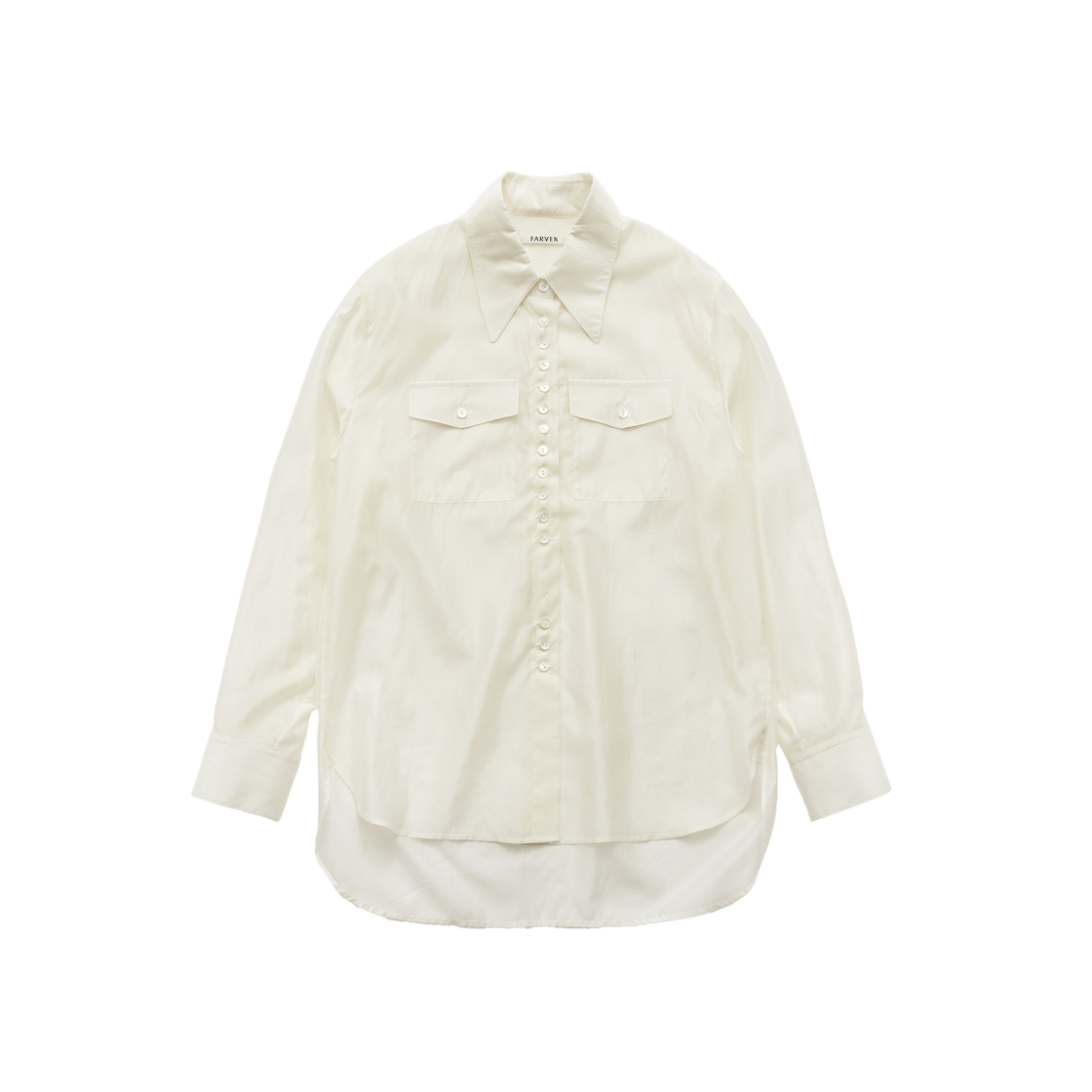 FARVEN Peanut Button Blouse Ivory 상세 이미지 1