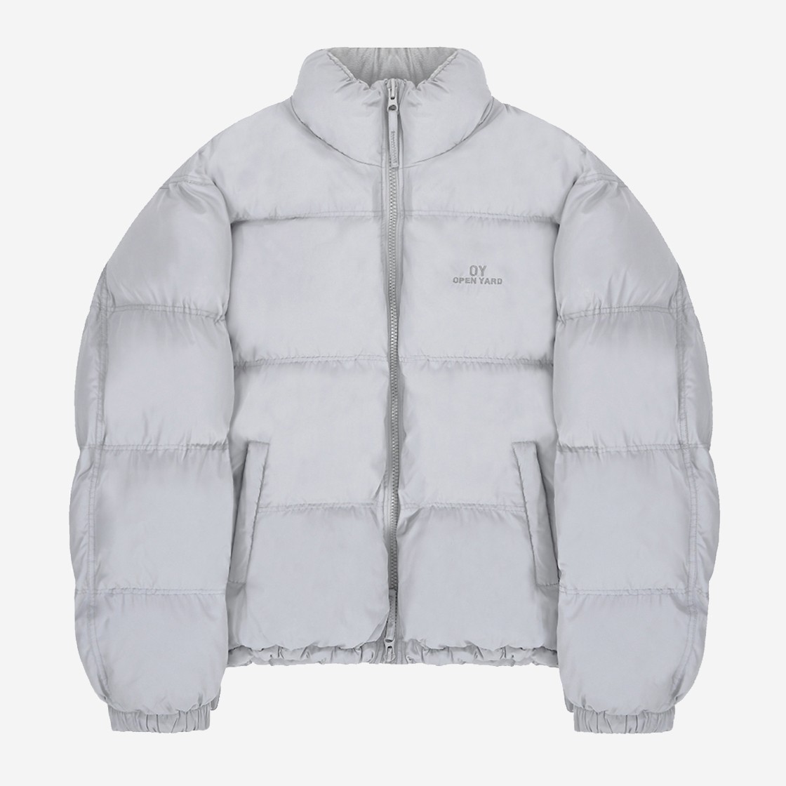 OY Logo Puffer Jacket Grey 상세 이미지 1