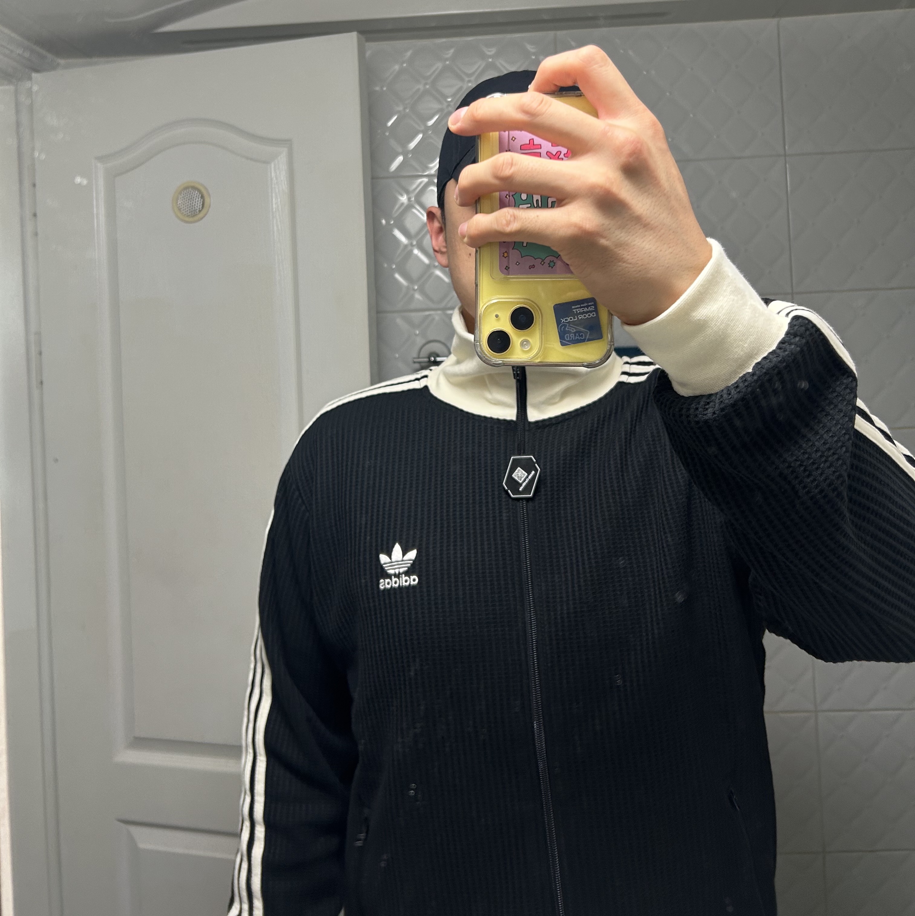 Adidas Waffle Beckenbauer Track Top Black - KR Sizing 착용 스타일