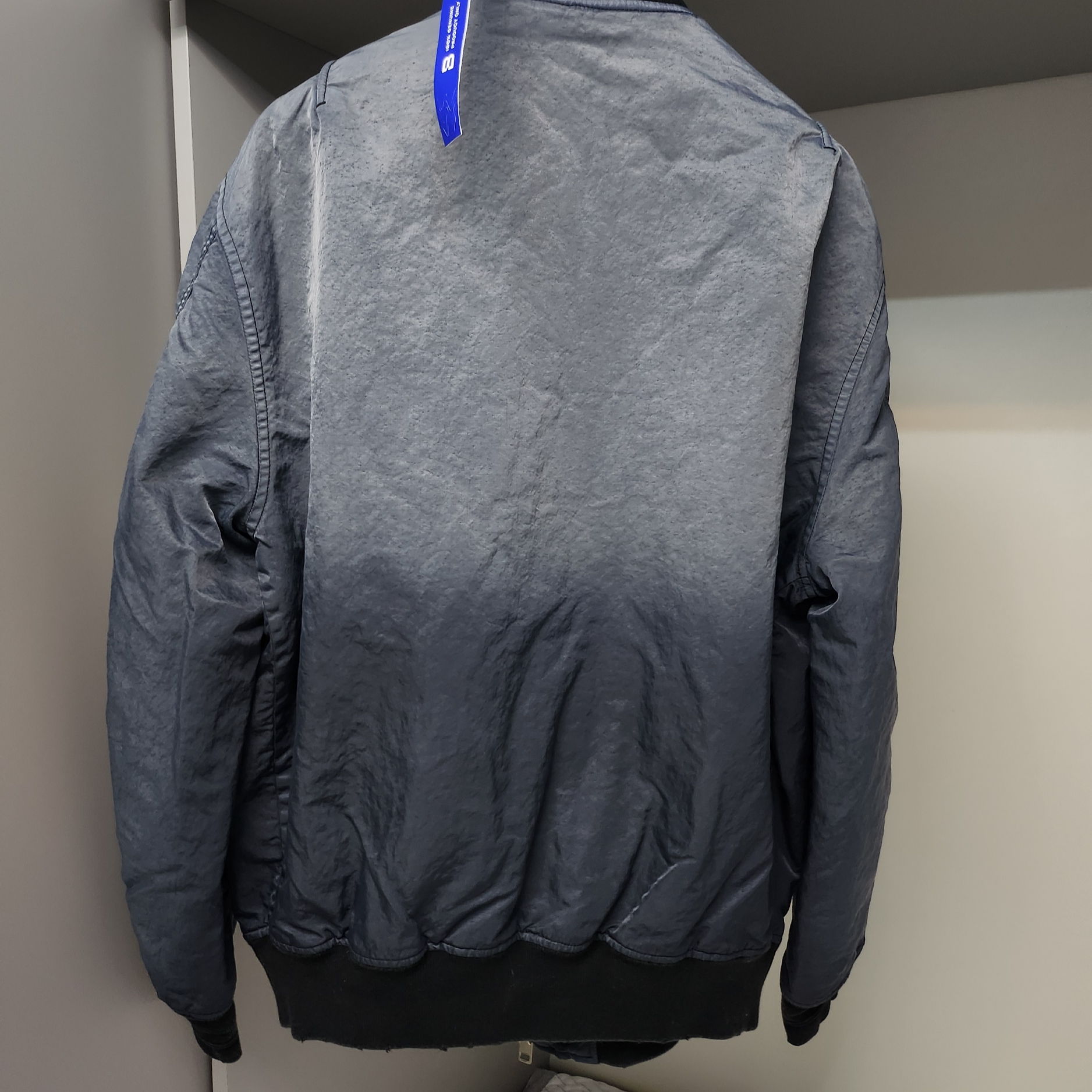 Diesel Degrade Padded Bomber Jacket Dark Grey 착용 스타일 - 2