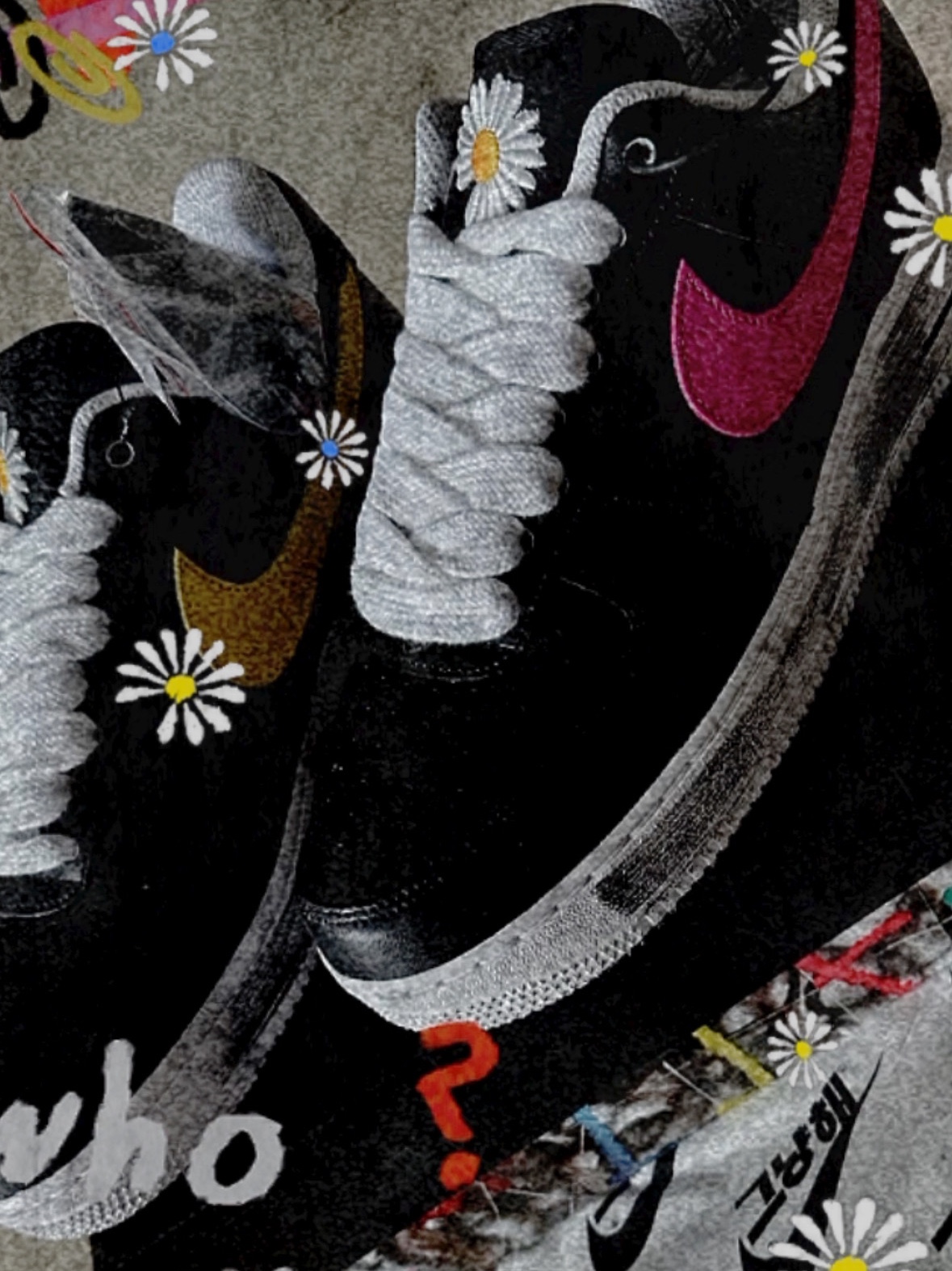 Nike x Peaceminusone Air Force 1 Low Para-Noise 3.0 Black and Multicolor 착용 스타일 - 2