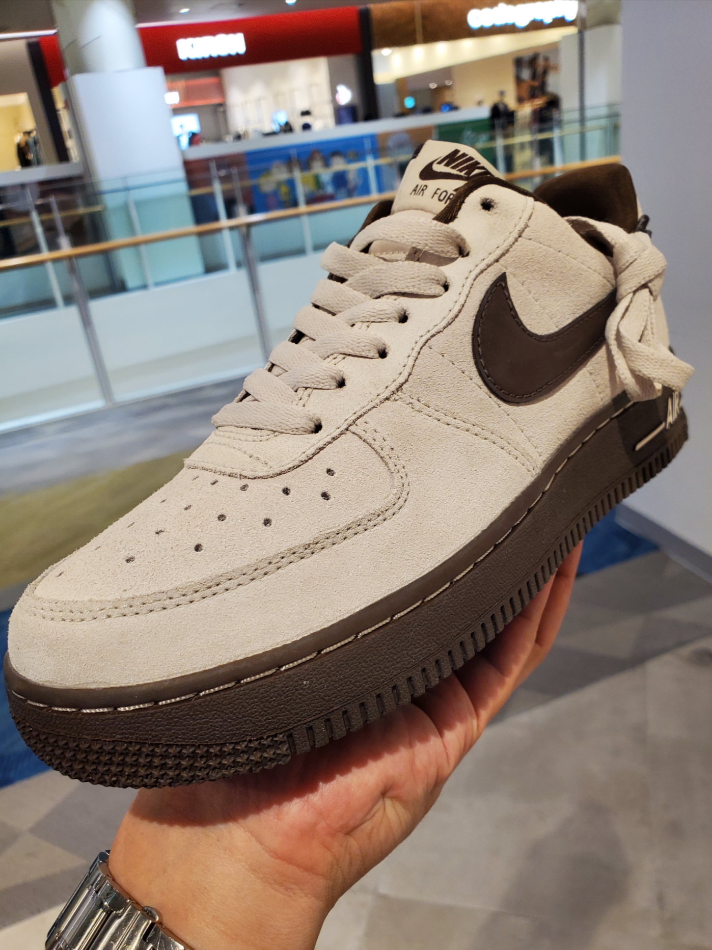 (W) Nike Air Force 1 '07 Cacao Wow, Nike Air Force 1 '07 WB Flax 착용 스타일 - 2