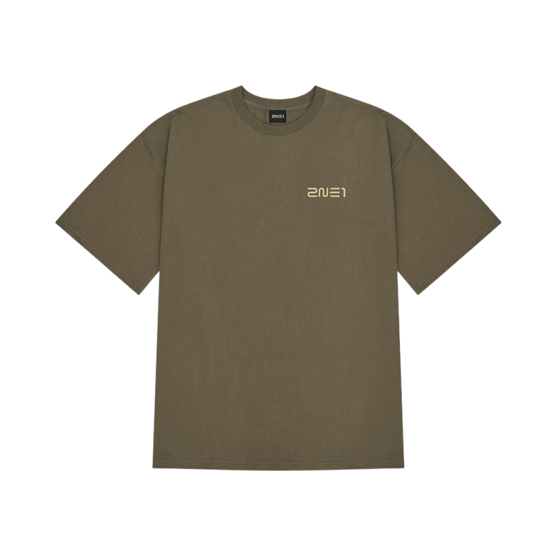 2NE1 Graphic T-Shirt Khaki 상세 이미지 1