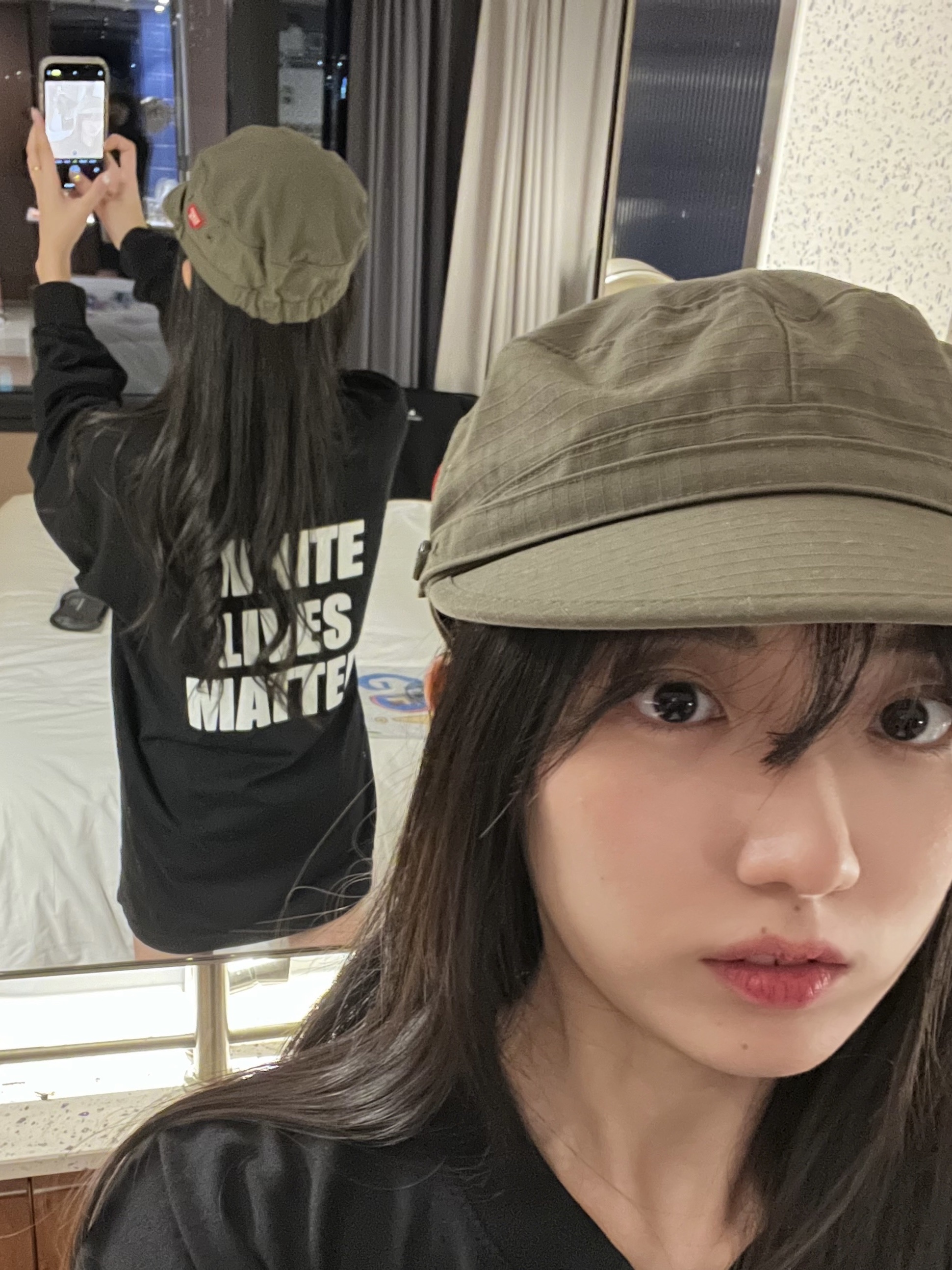 Human Made Military Cap Olive Drab 착용 스타일 - 2