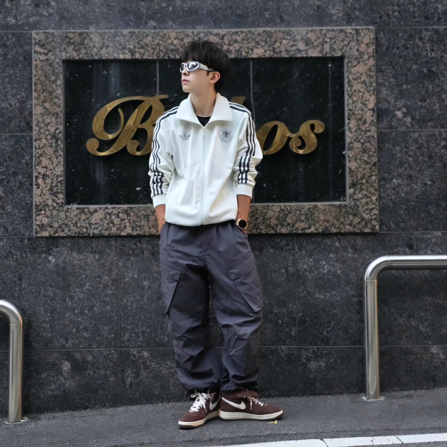 Adidas German Beckenbauer Track Top Off White - KR Sizing, Adidas German Beckenbauer Track Top Off White - US Sizing 착용 스타일 - 8