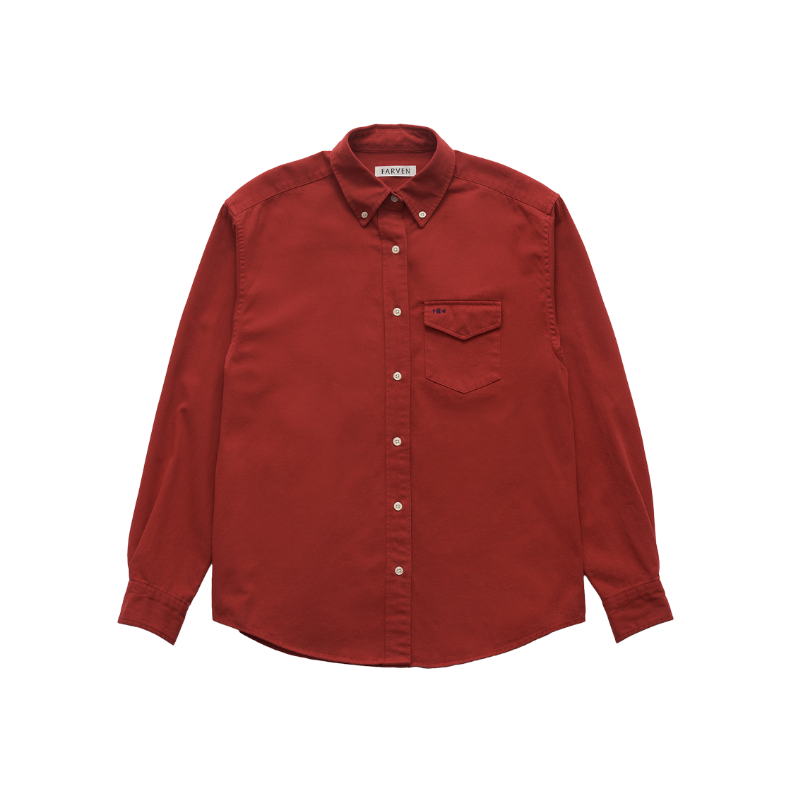 FARVEN FRN Oxford Shirt Red 상세 이미지 1