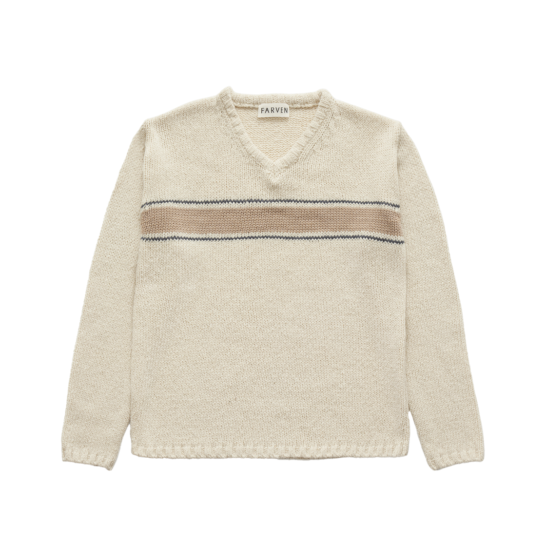 FARVEN Toby V-Neck Wool Knit Ivory 상세 이미지 1