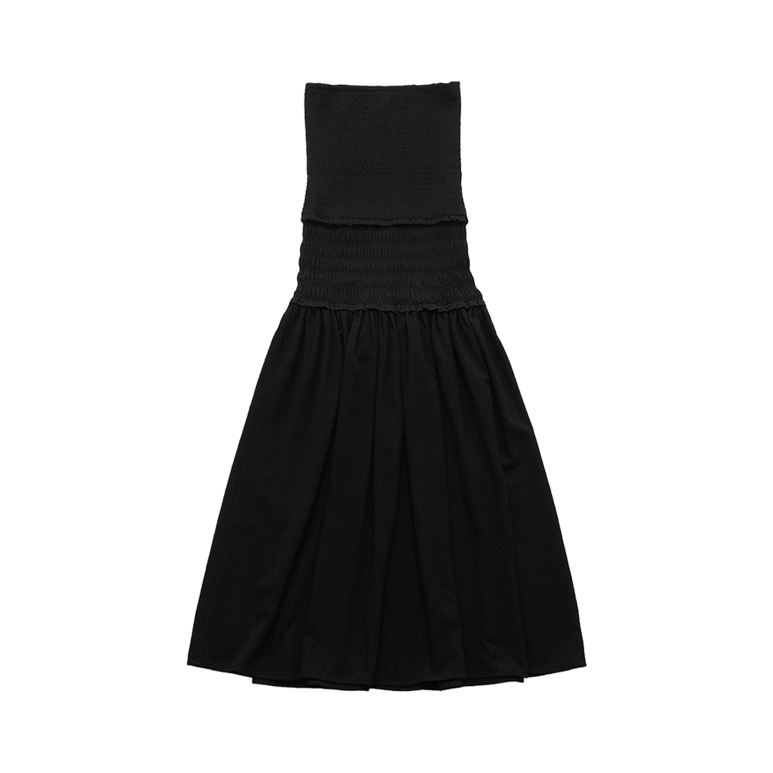 FARVEN Dahlia Smocking Dress Black 상세 이미지 1