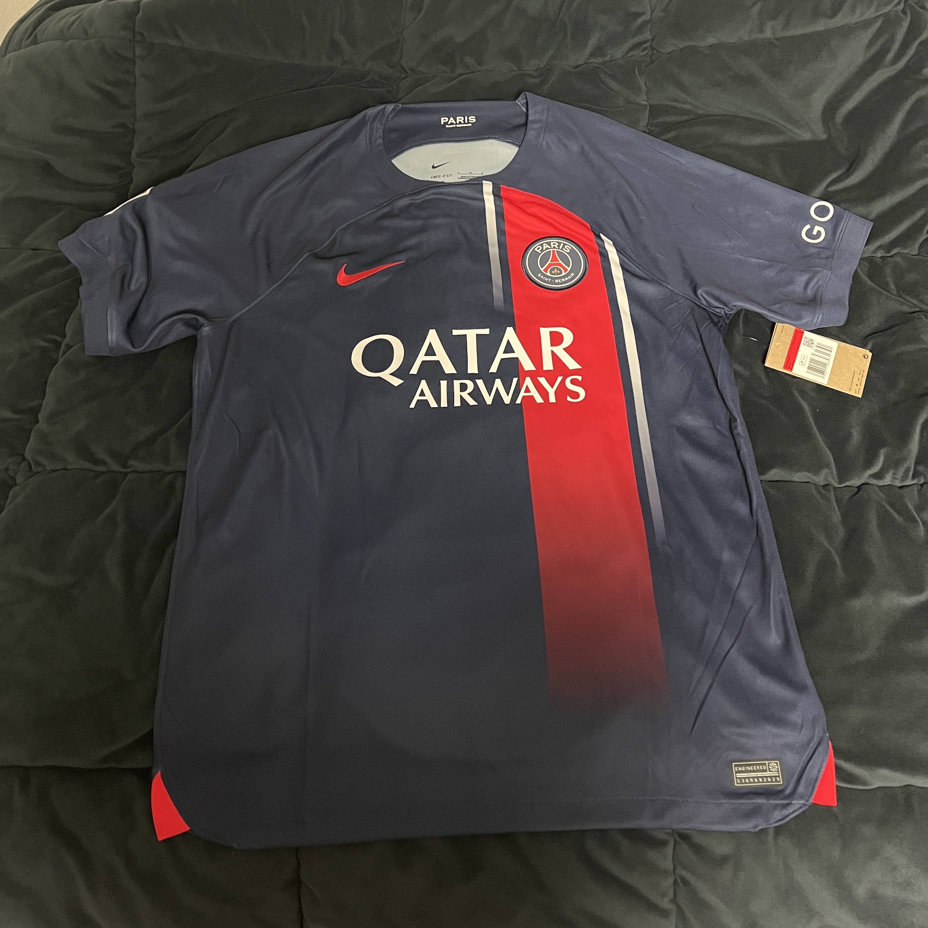 Nike Paris Saint-Germain 2023/24 Dri-Fit Stadium Home Jersey Midnight Navy (Non Marking Ver.) 착용 스타일 - 1