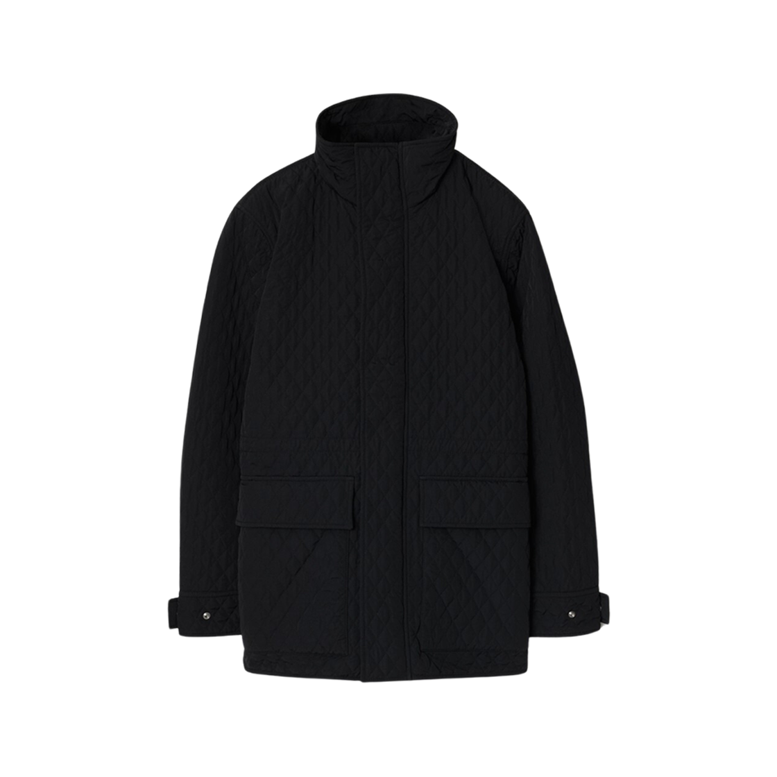 (W) Burberry Check Hood Quilted Nylon Jacket Black 상세 이미지 1