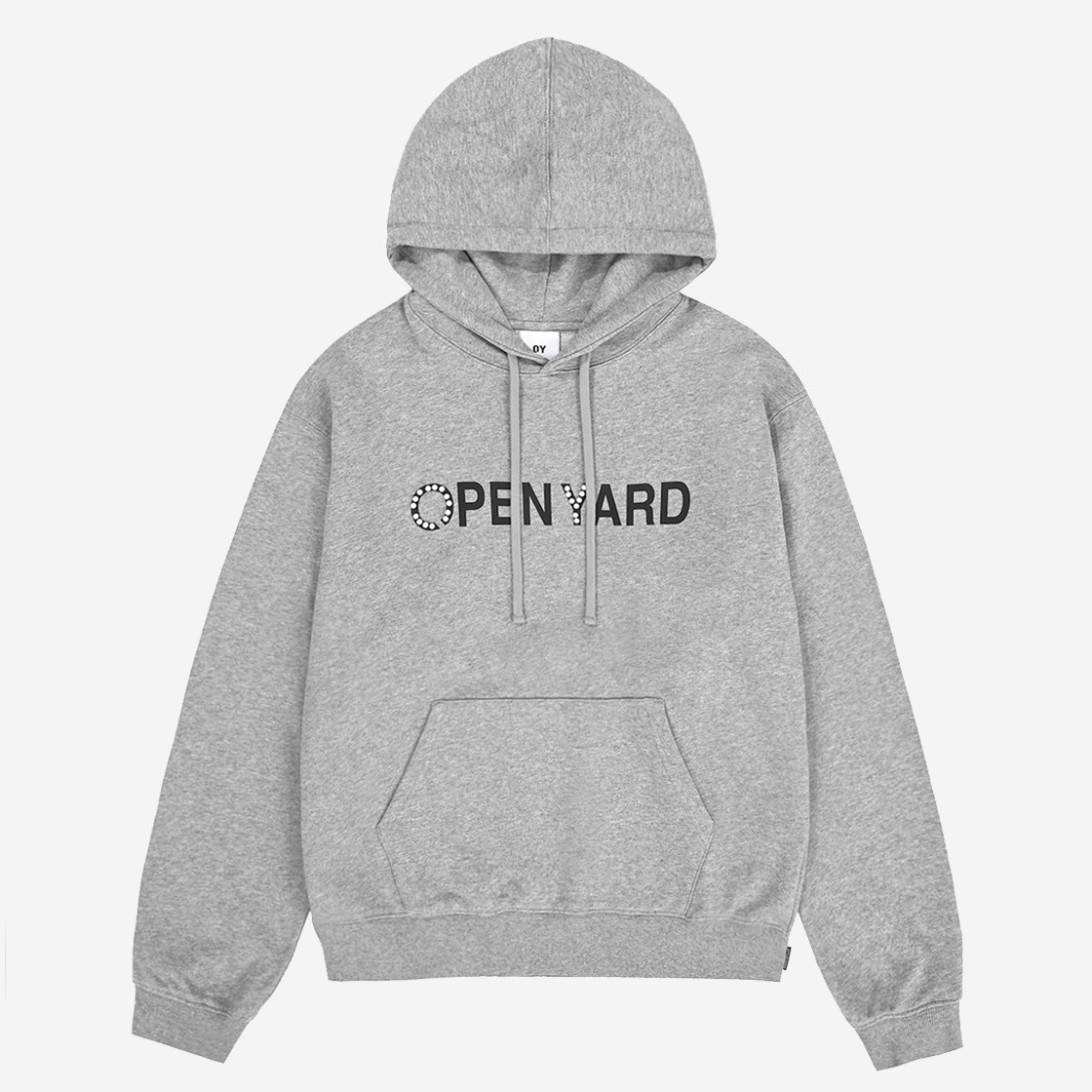 OY Pearl Stud Logo Hoodie Melange 상세 이미지 1