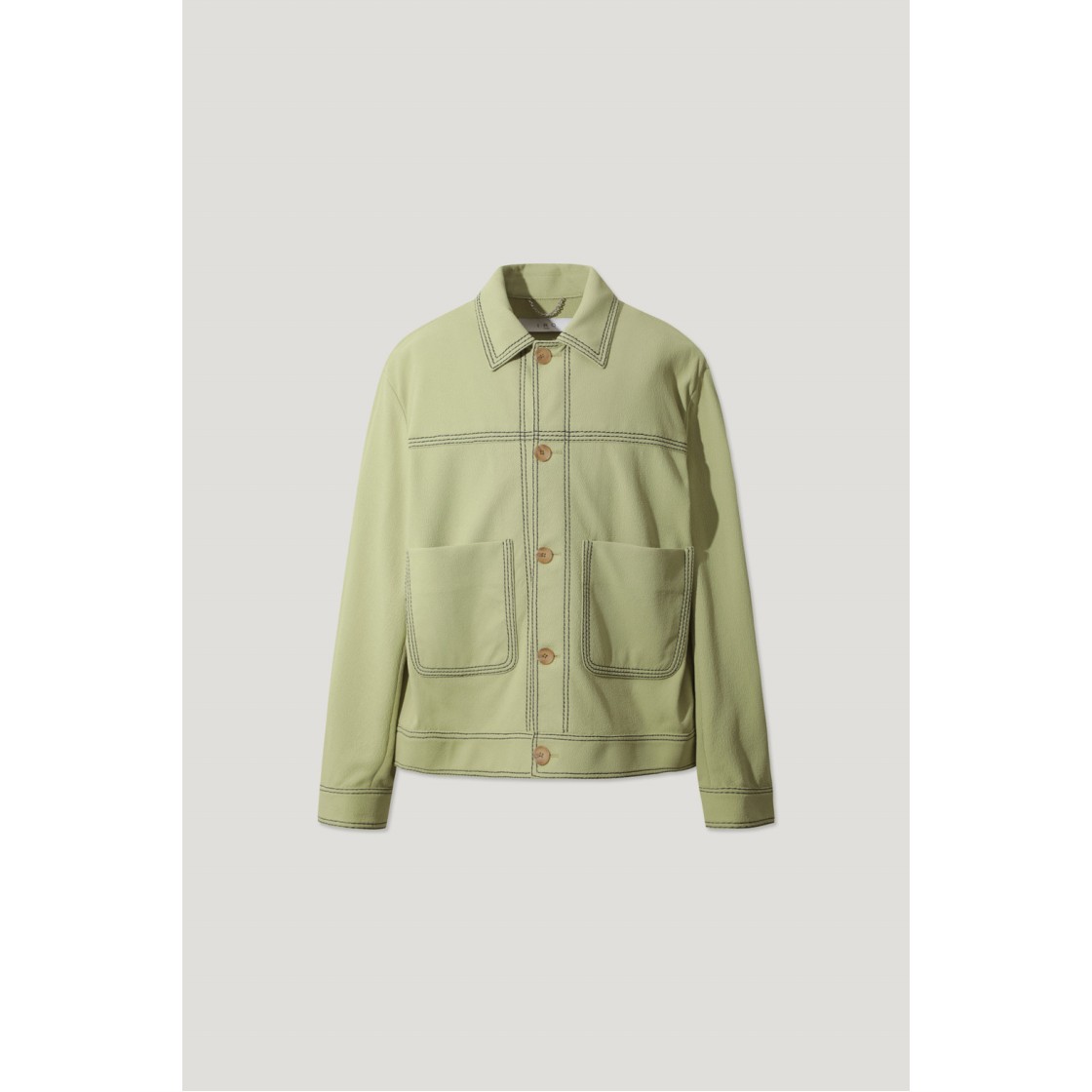이로 더블 스티치 세미오버 자켓(Iro Double Stitch Jacket Green) - 2