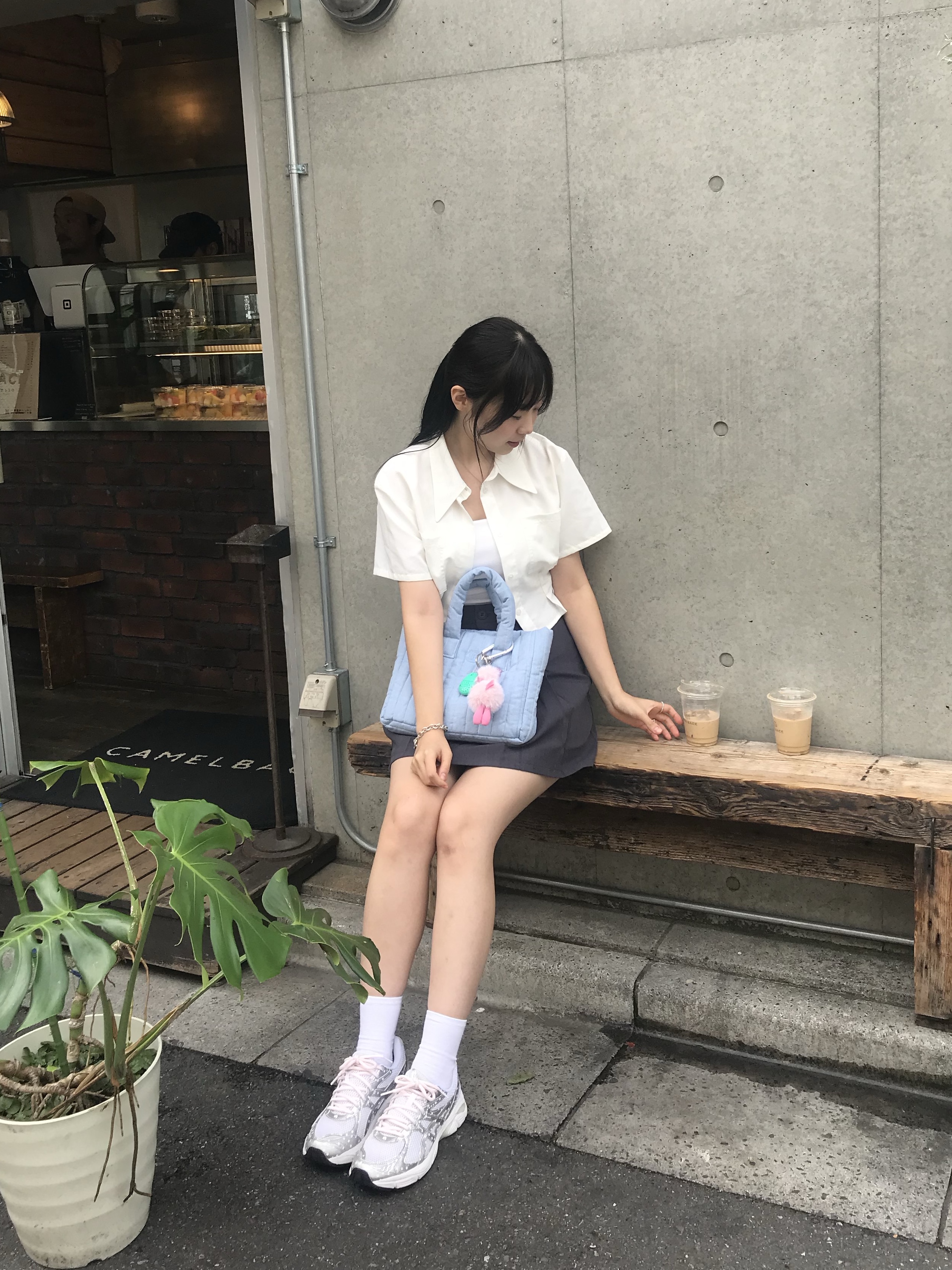 Asics x Papergirl Paris x Beams GT-2160 White Silver 착용 스타일