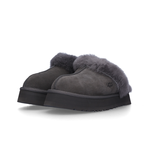 (W) UGG Disquette Slipper Charcoal