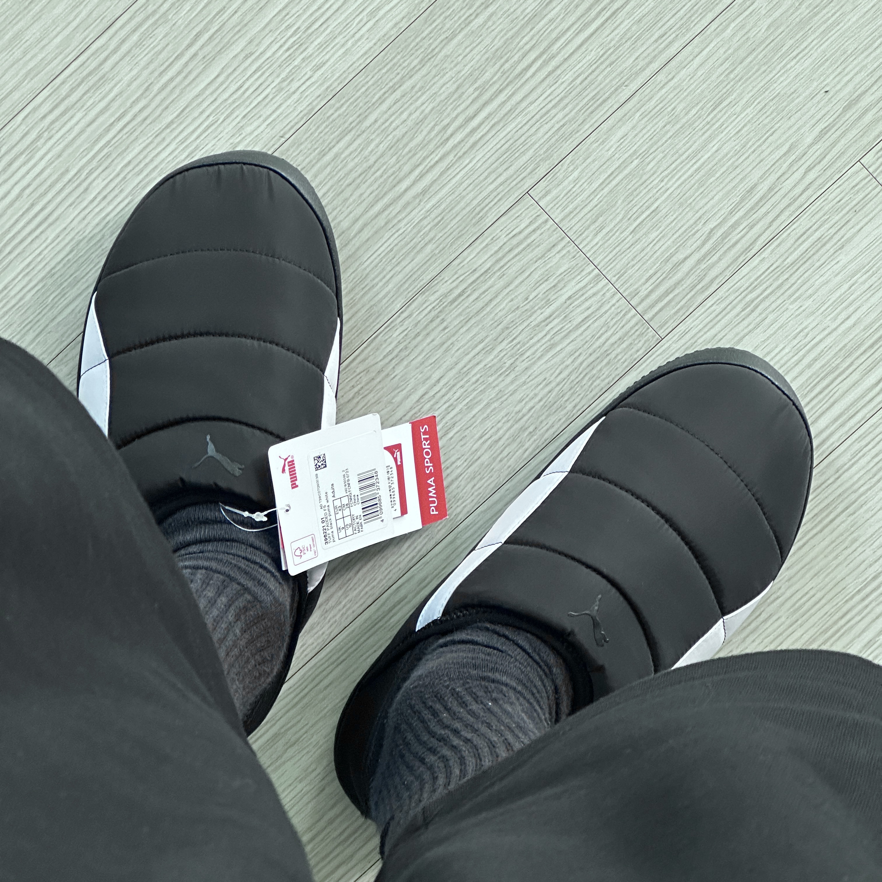 Puma Tuff Padded FS Black White 착용 스타일